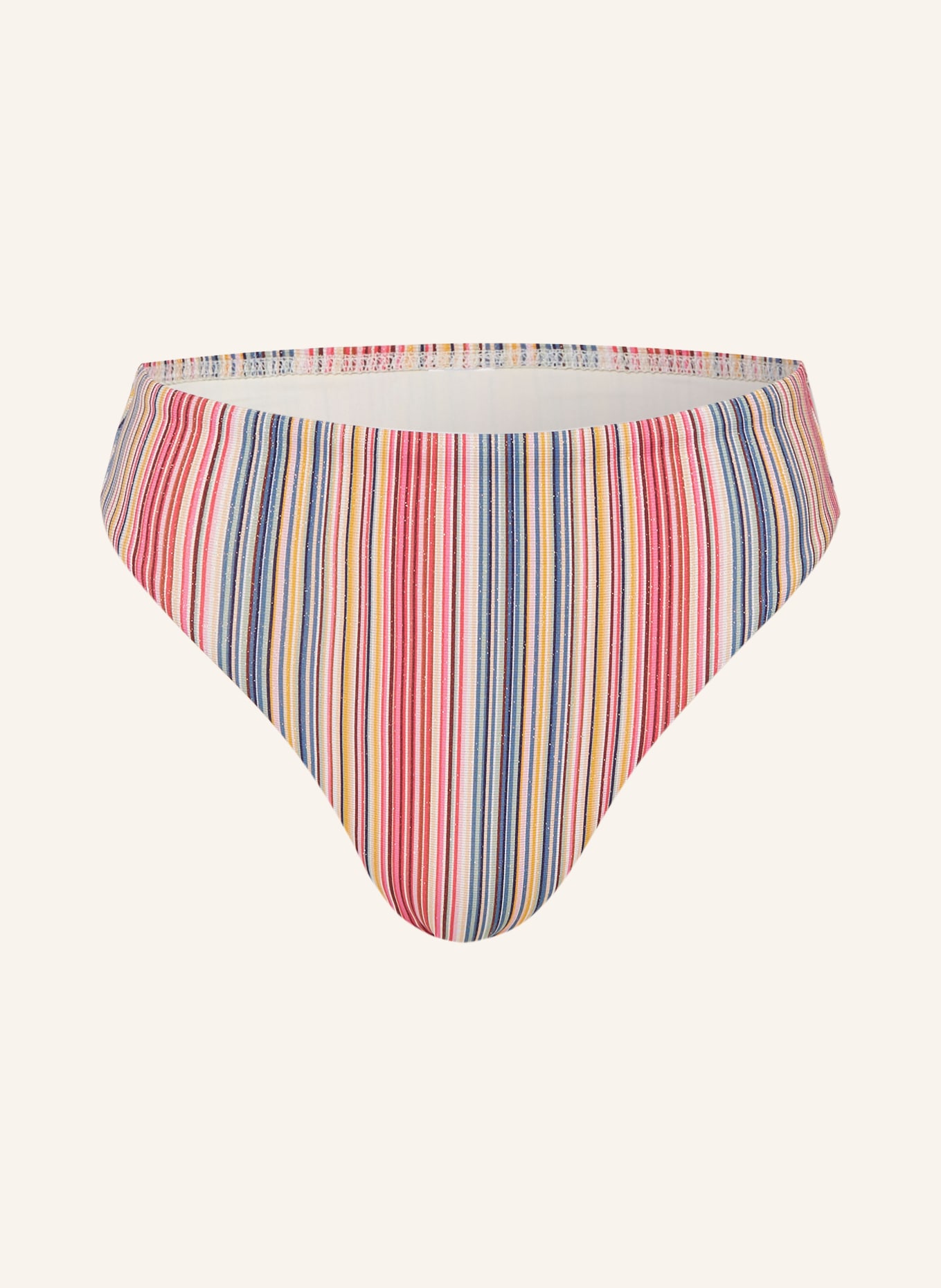 CYELL High-waist bikini bottoms COLOR DASH, Color: PINK/ TEAL/ DARK YELLOW (Image 1)