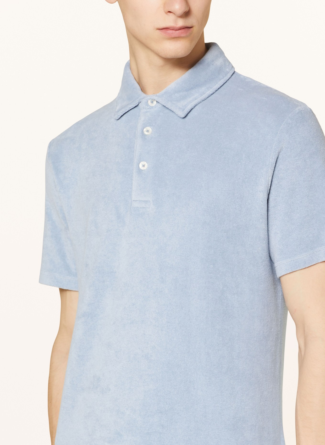 altea Terry cloth polo shirt, Color: BLUE GRAY (Image 4)