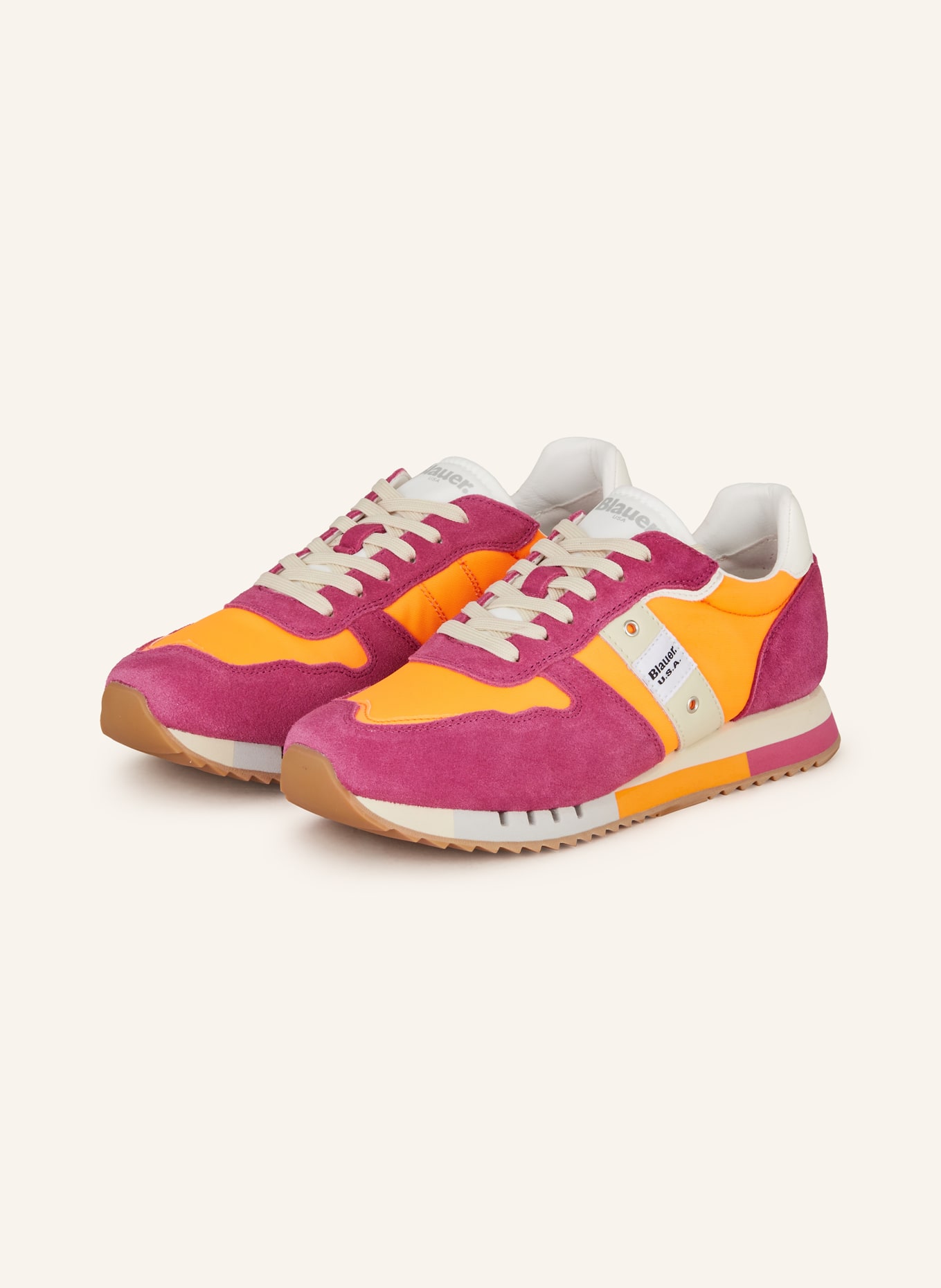 Blauer Sneaker MELROSE, Farbe: FUCHSIA/ NEONORANGE (Bild 1)