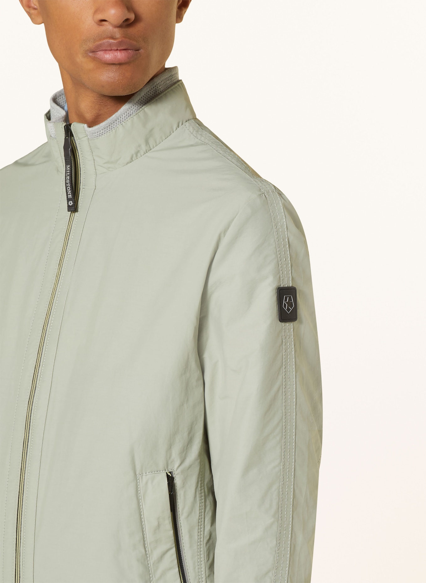MILESTONE Bomber jacket MSCHRIS, Color: LIGHT GREEN (Image 4)