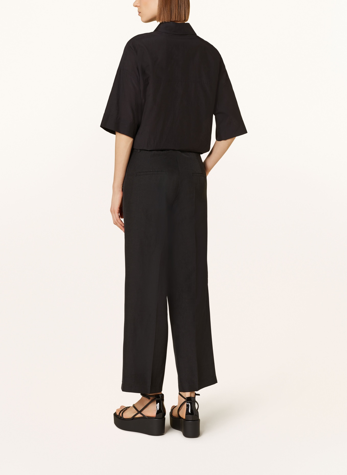 CAMBIO Culottes CALIFORNIA with linen: BLACK