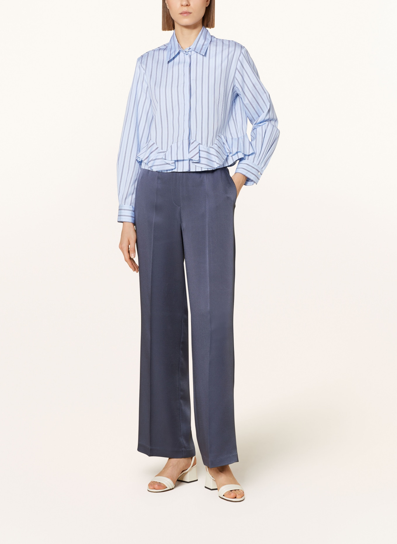CAMBIO Wide leg trousers AVRIL, Color: BLUE (Image 2)