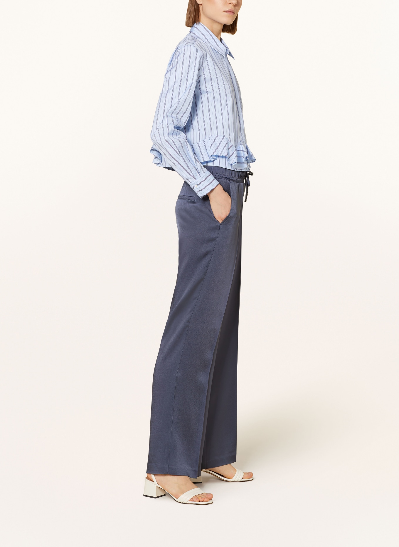 CAMBIO Wide leg trousers AVRIL, Color: BLUE (Image 4)