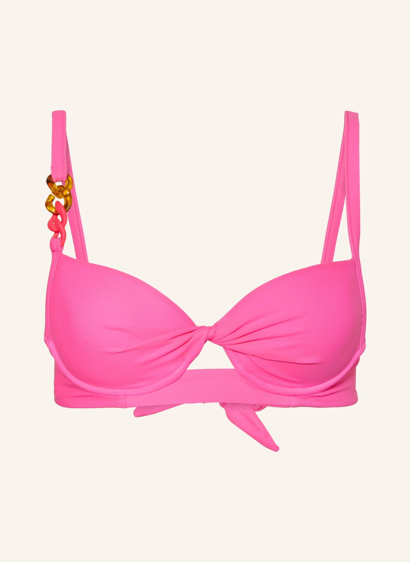 SPORTALM Underwired bikini top, Color: NEON PINK (Image 1)