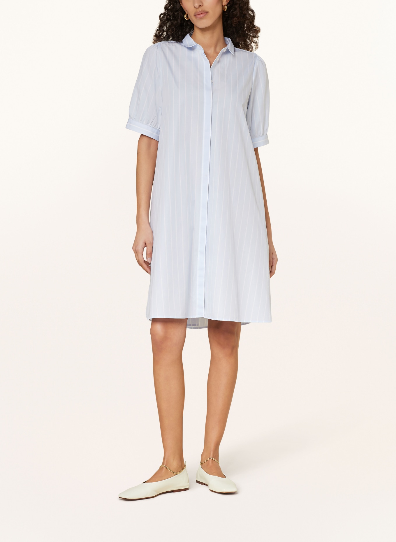 Soluzione Shirt dress, Color: LIGHT BLUE/ WHITE (Image 2)