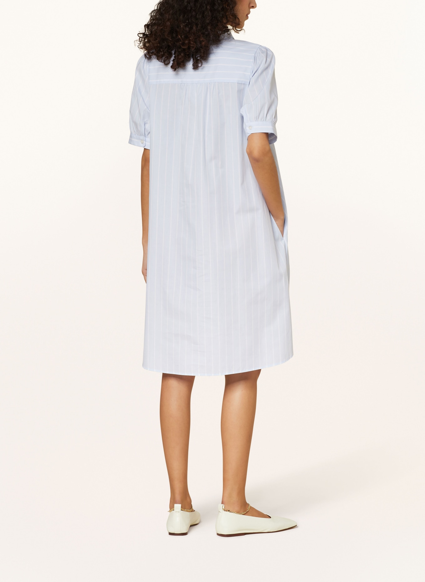 Soluzione Shirt dress, Color: LIGHT BLUE/ WHITE (Image 3)
