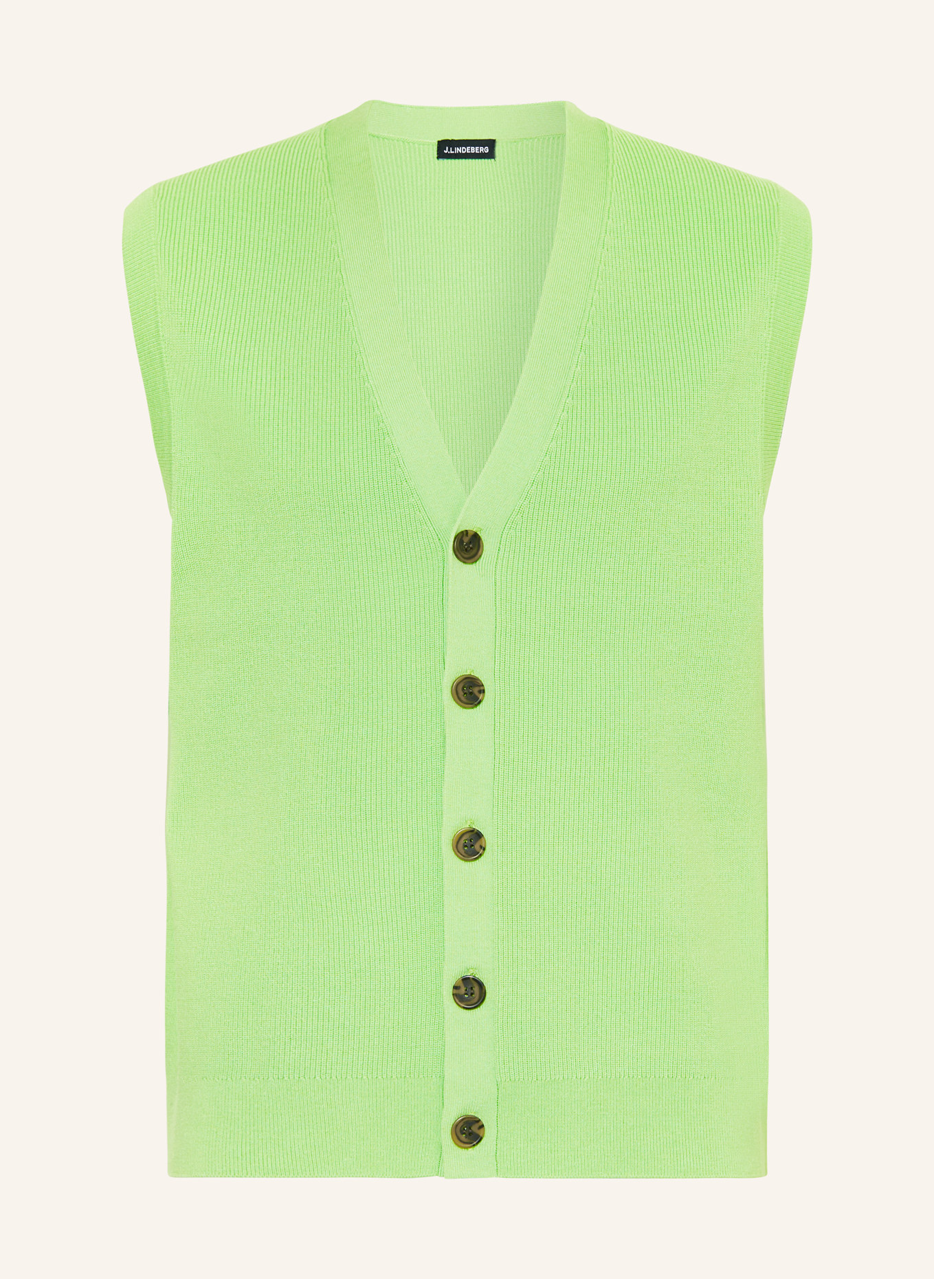 J.LINDEBERG Knit vest HUGO, Color: LIGHT GREEN (Image 1)