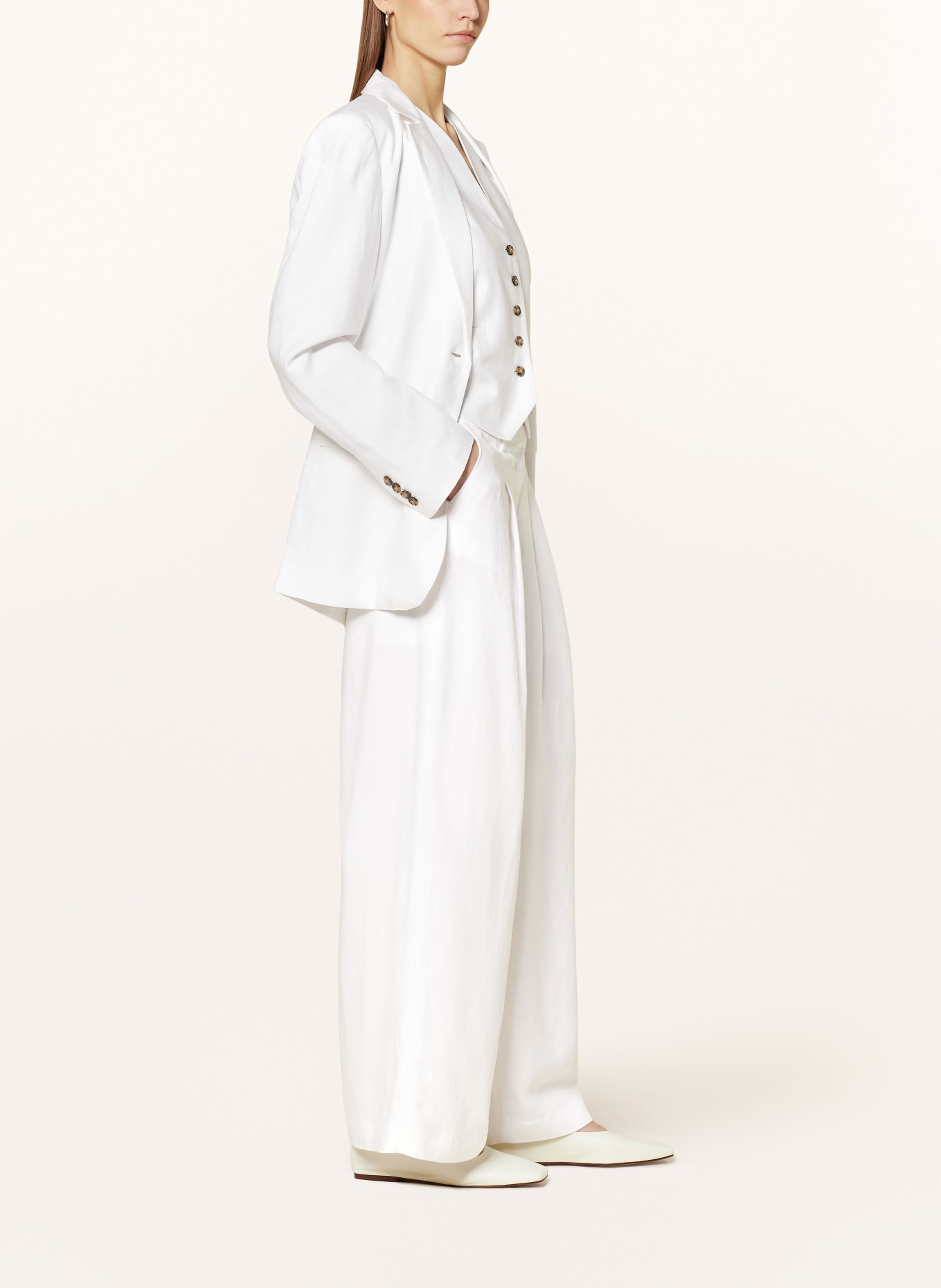 Herskind Wide leg trousers PALAZZO, Color: WHITE (Image 4)