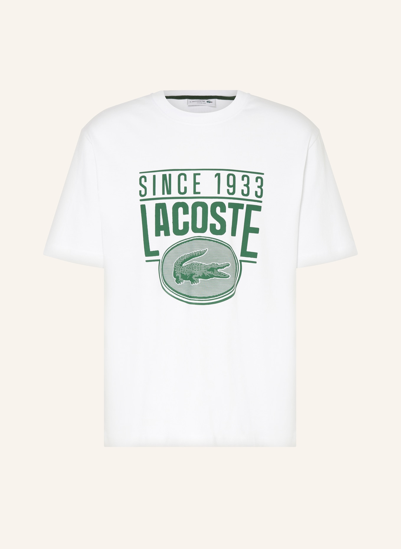 LACOSTE T-Shirt, Farbe: WEISS/ GRÜN (Bild 1)