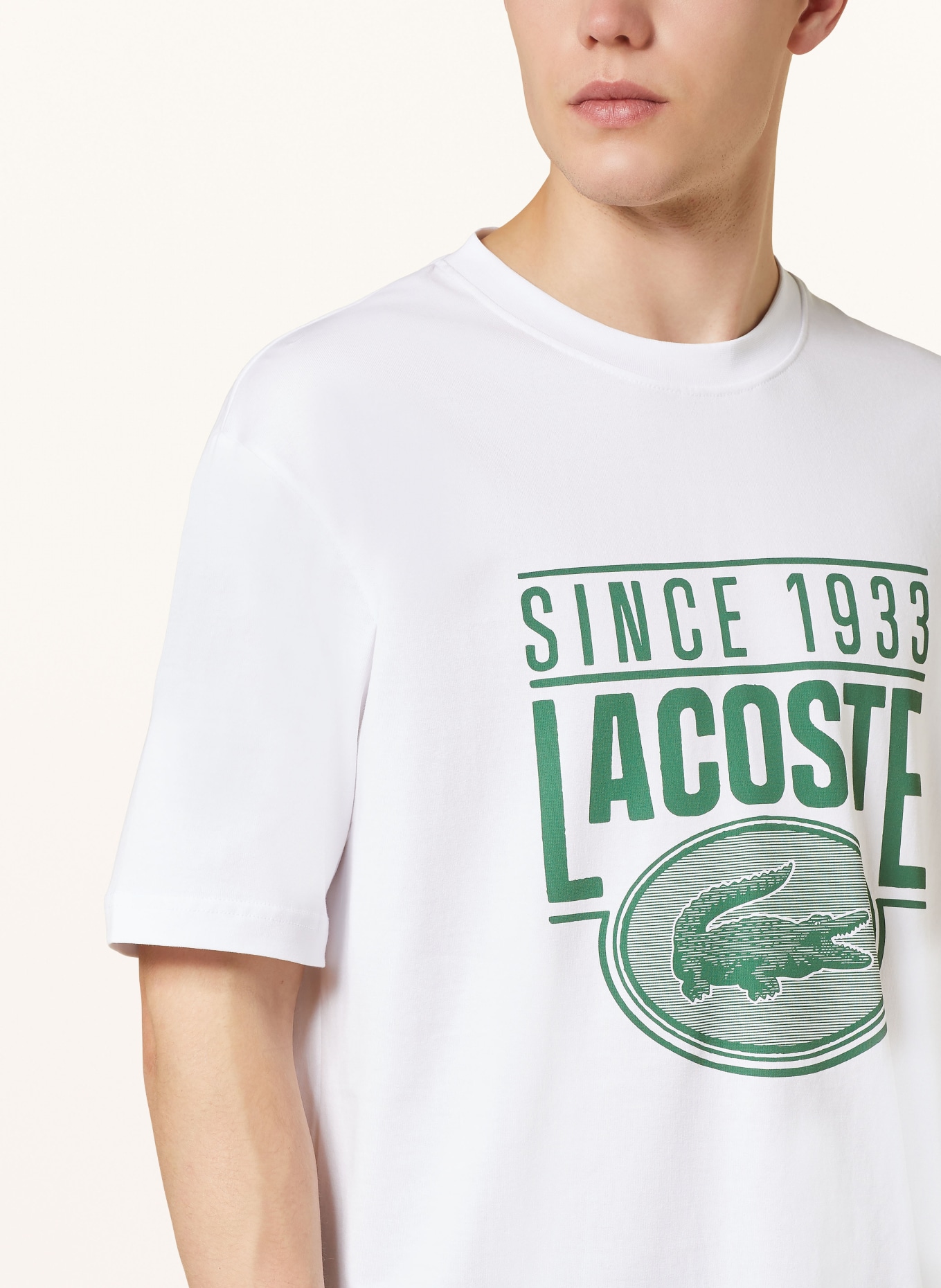 LACOSTE T-Shirt, Farbe: WEISS/ GRÜN (Bild 4)