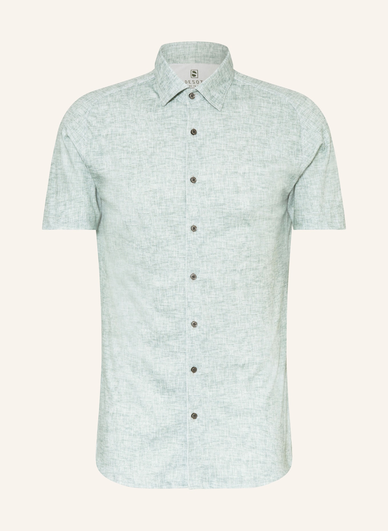 DESOTO Kurzarm-Hemd Slim Fit aus Jersey, Farbe: MINT (Bild 1)