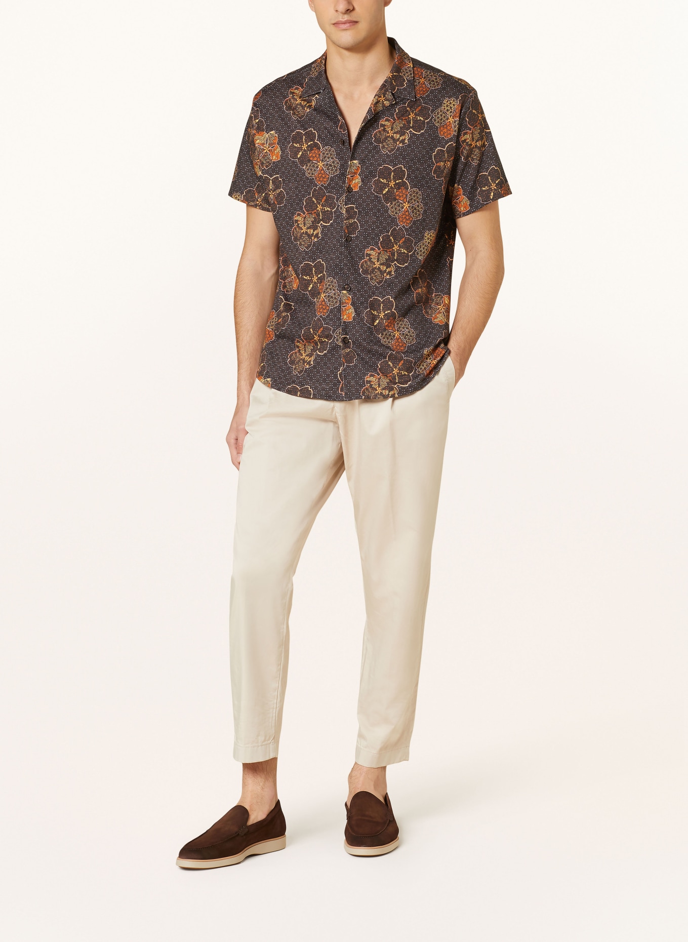 DESOTO Resort shirt comfort fit, Color: DARK BROWN/ BROWN/ DARK YELLOW (Image 2)