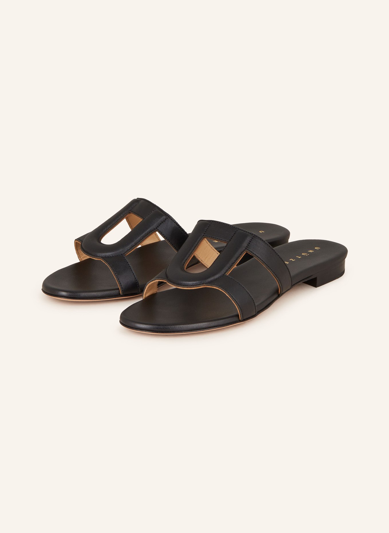 UNÜTZER Pantoletten: SCHWARZ