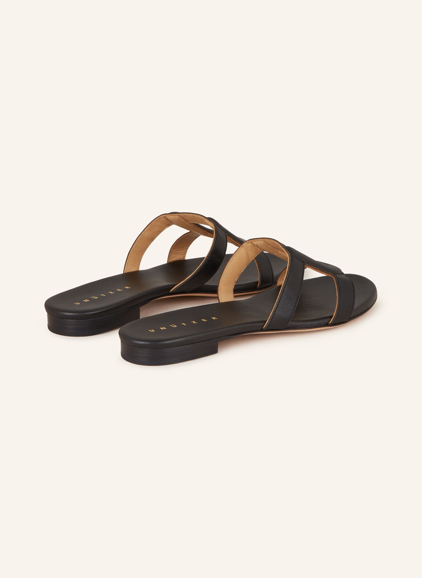 UNÜTZER Pantoletten: SCHWARZ
