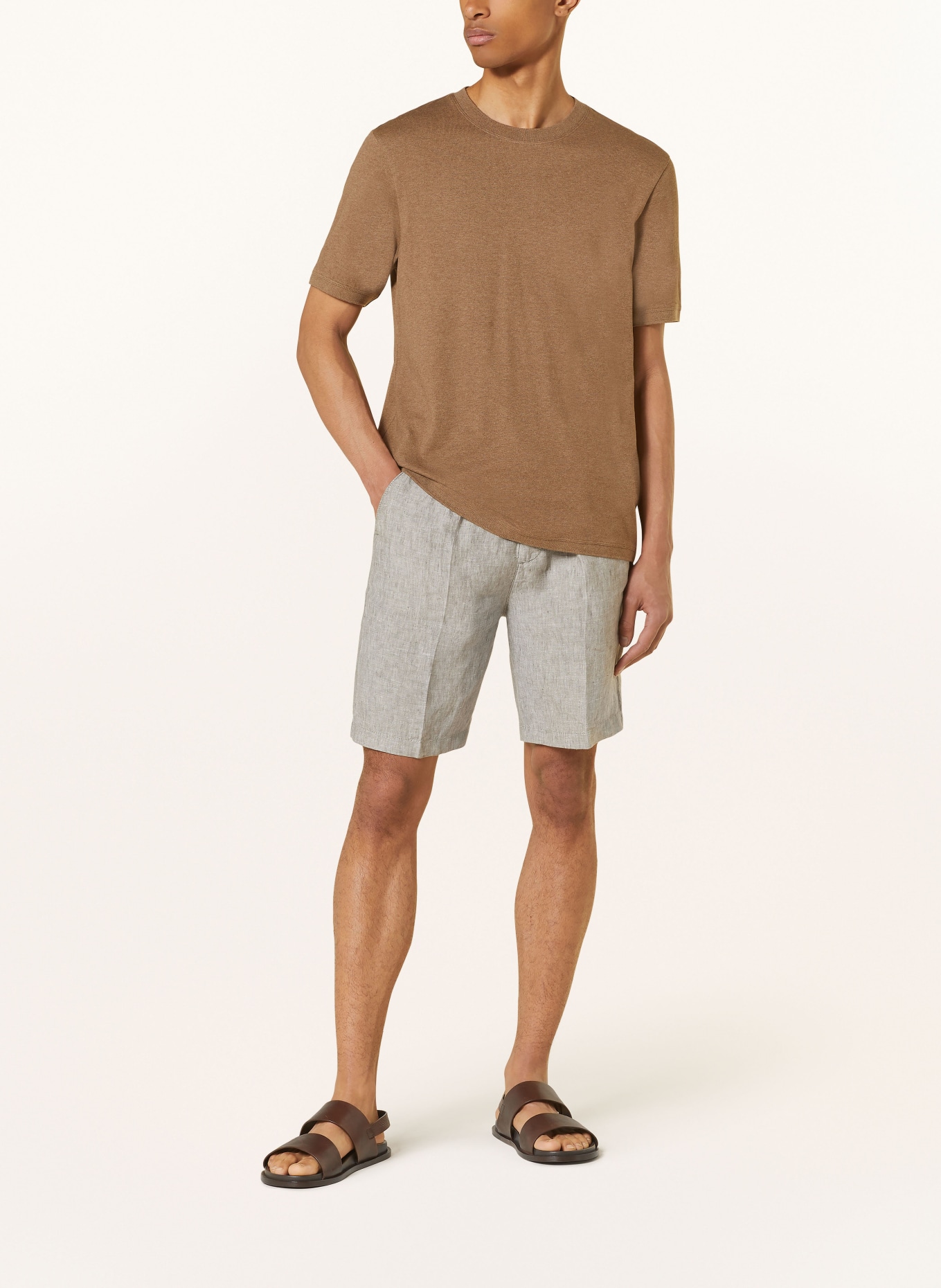 ALBERTO Linen shorts JACK-K wide fit, Color: GRAY (Image 2)