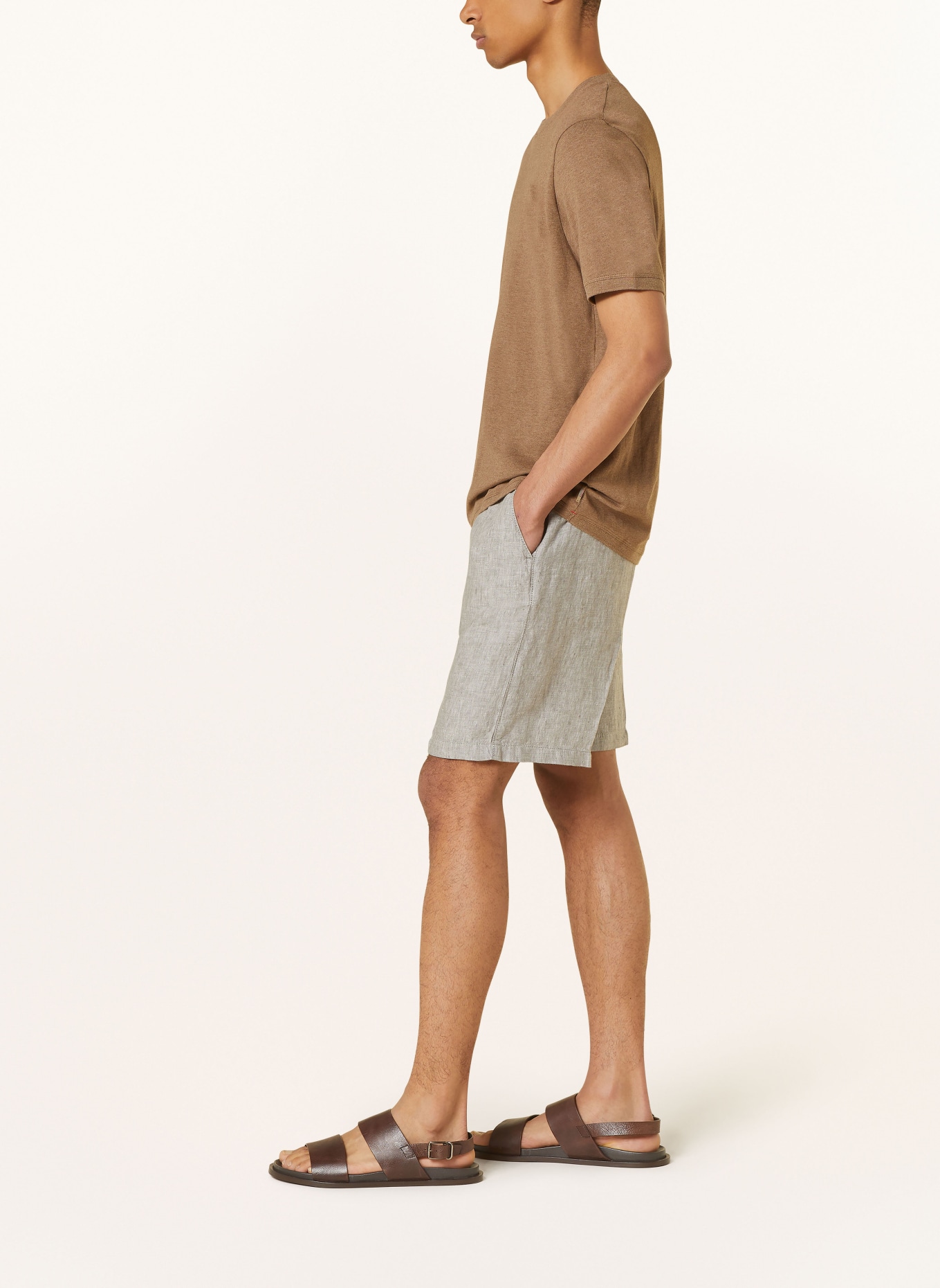 ALBERTO Linen shorts JACK-K wide fit, Color: GRAY (Image 4)