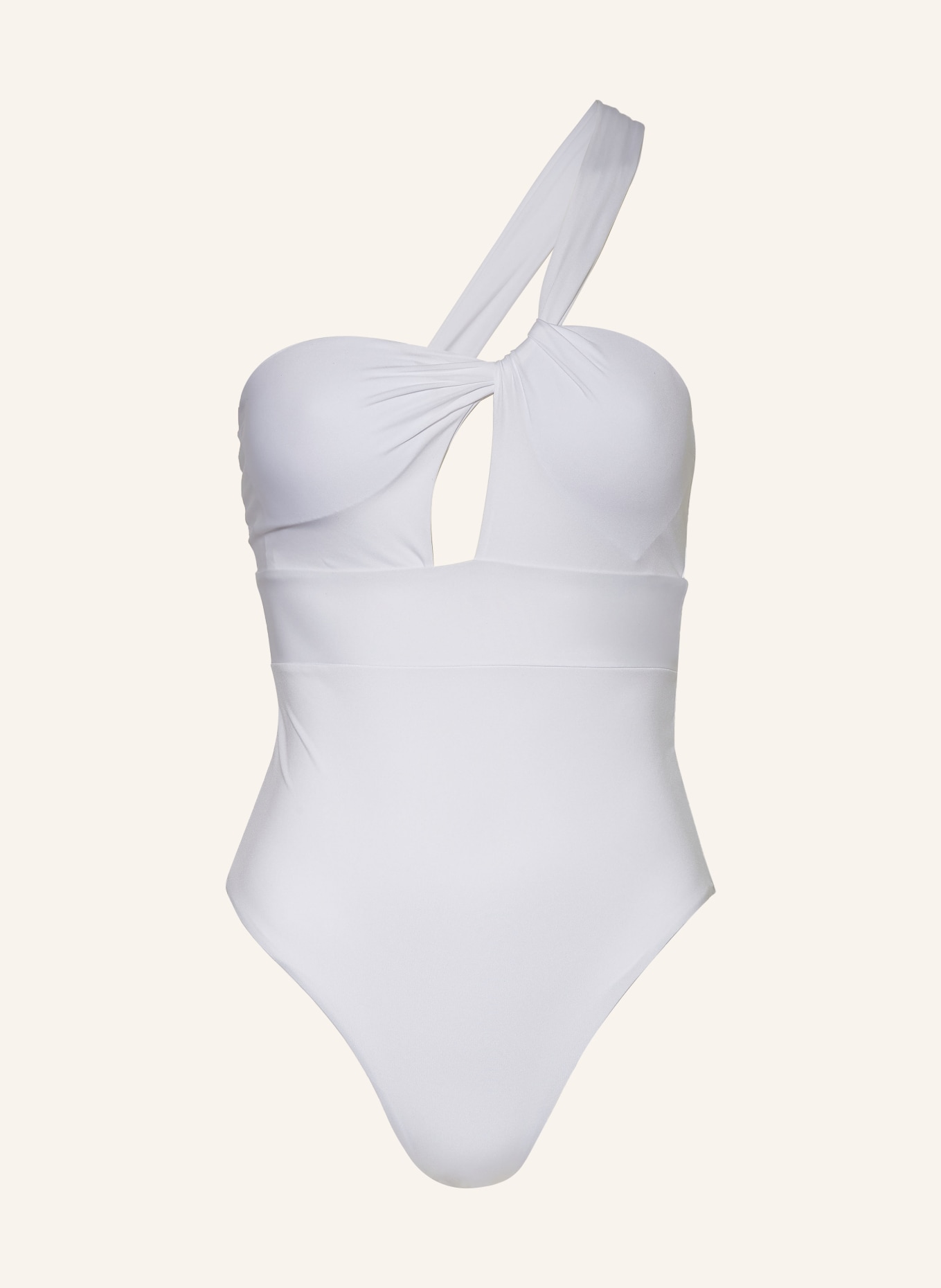 Max Mara BEACHWEAR One-shoulder swimsuit CORINE, Color: WHITE (Image 1)