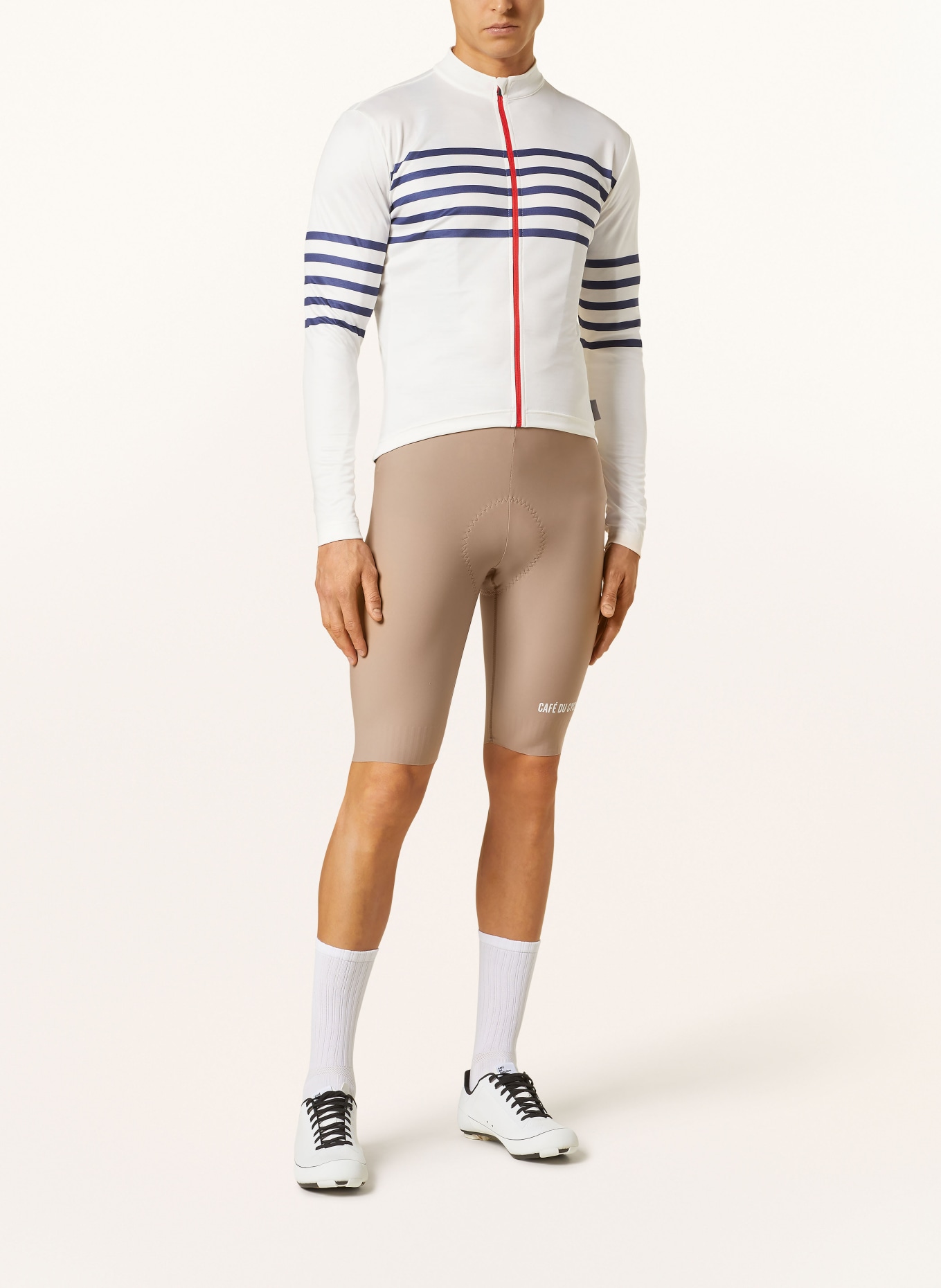 CAFÉ DU CYCLISTE Cycling jersey CLAUDETTE, Color: WHITE/ DARK BLUE (Image 2)