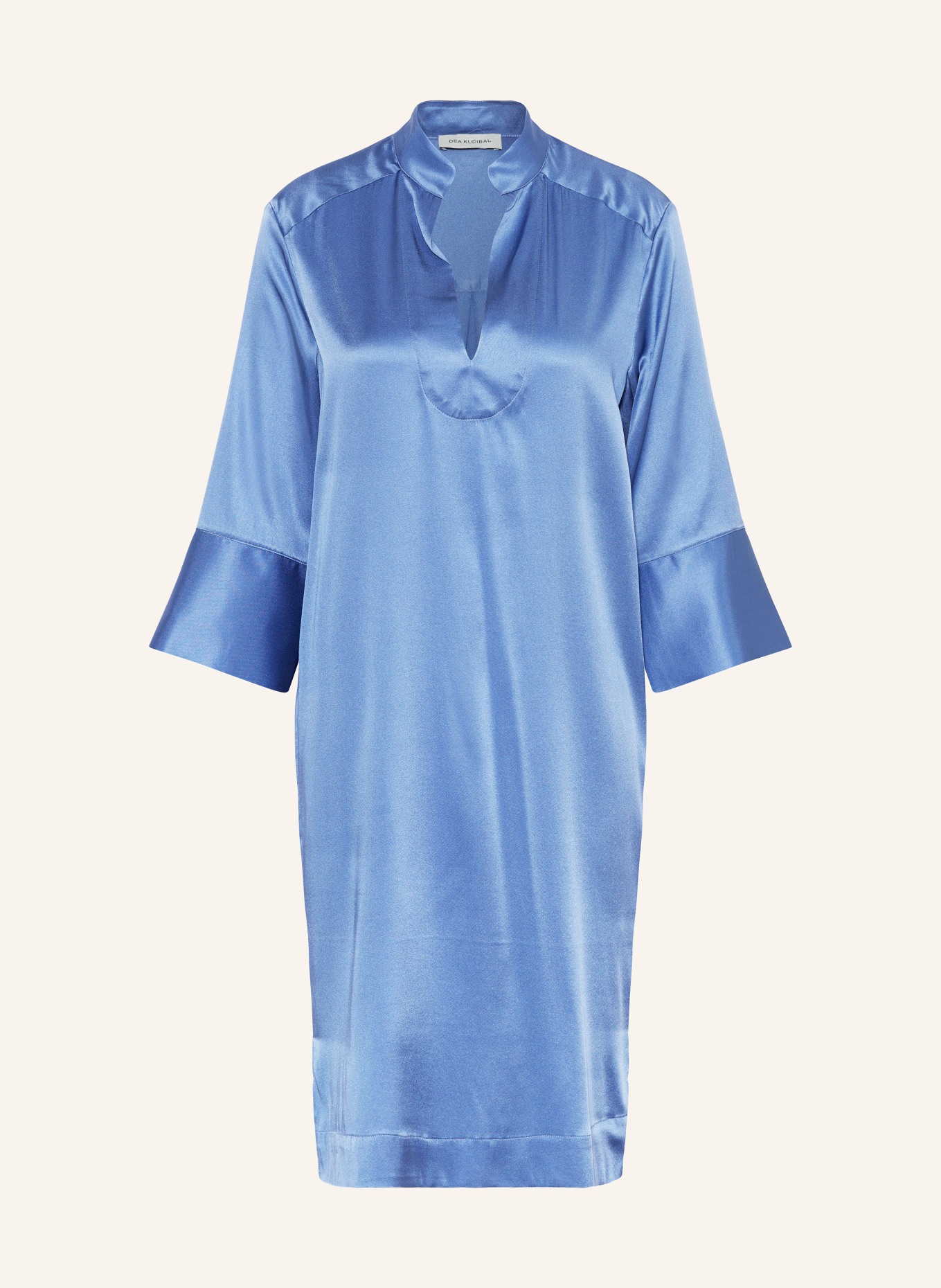 dea kudibal Hedvábné šaty SIBEL s 3/4 rukávem, Barva: MODRÁ (Obrázek 1)