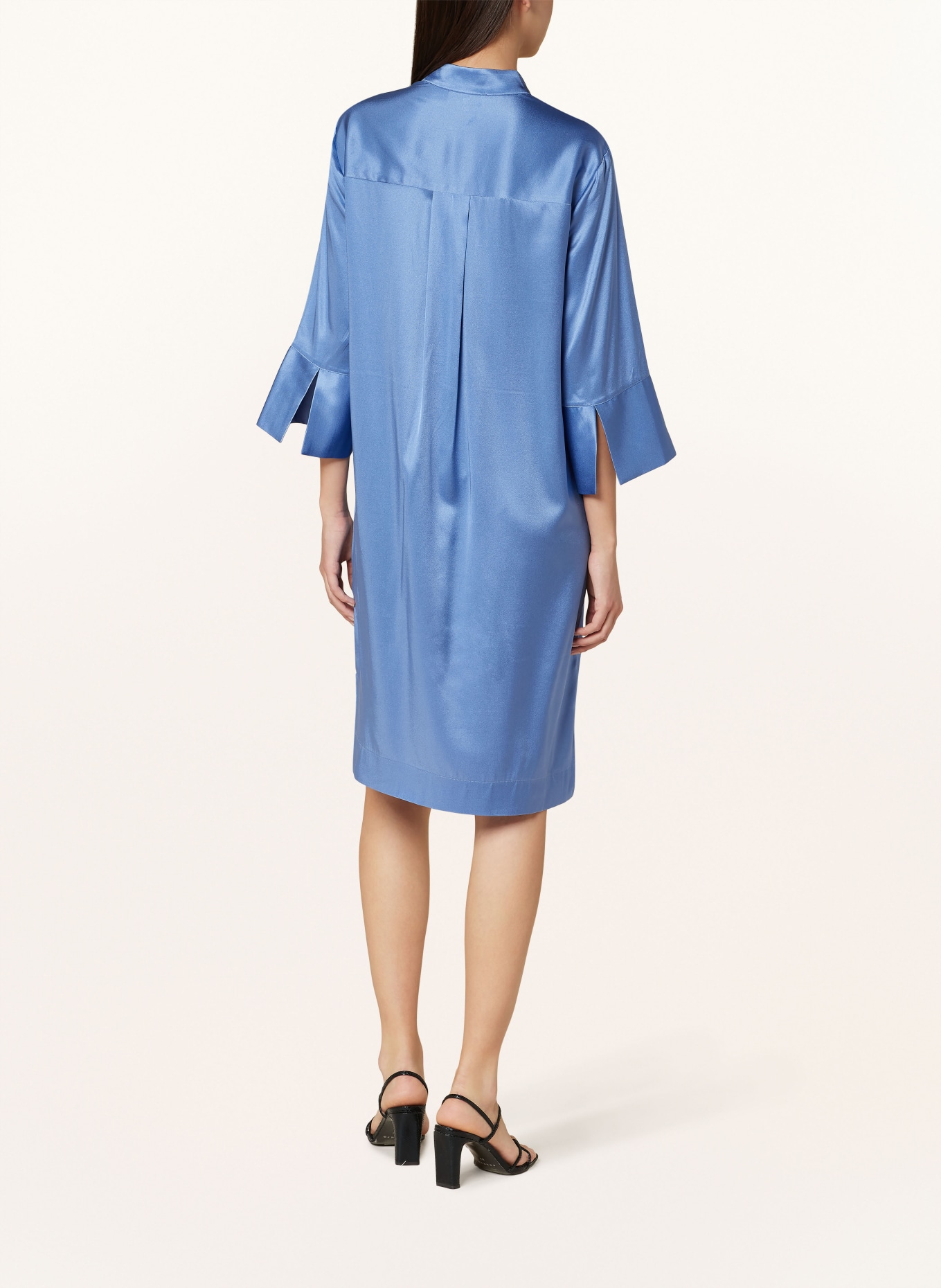dea kudibal Silk dress SIBEL with 3/4 sleeves, Color: BLUE (Image 3)