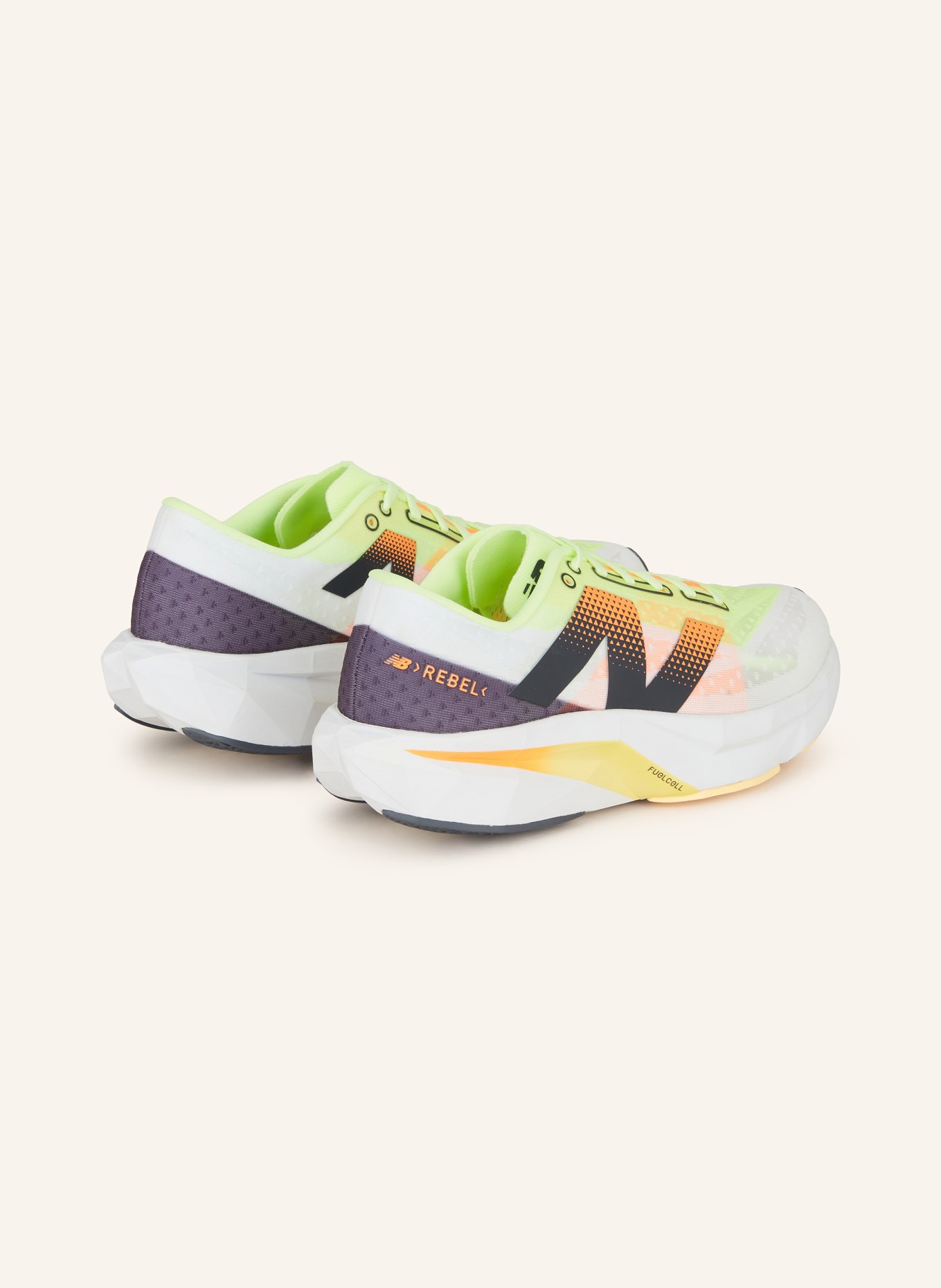 new balance Running shoes REBEL V4, Color: NEON GREEN/ NEON ORANGE/ WHITE (Image 2)