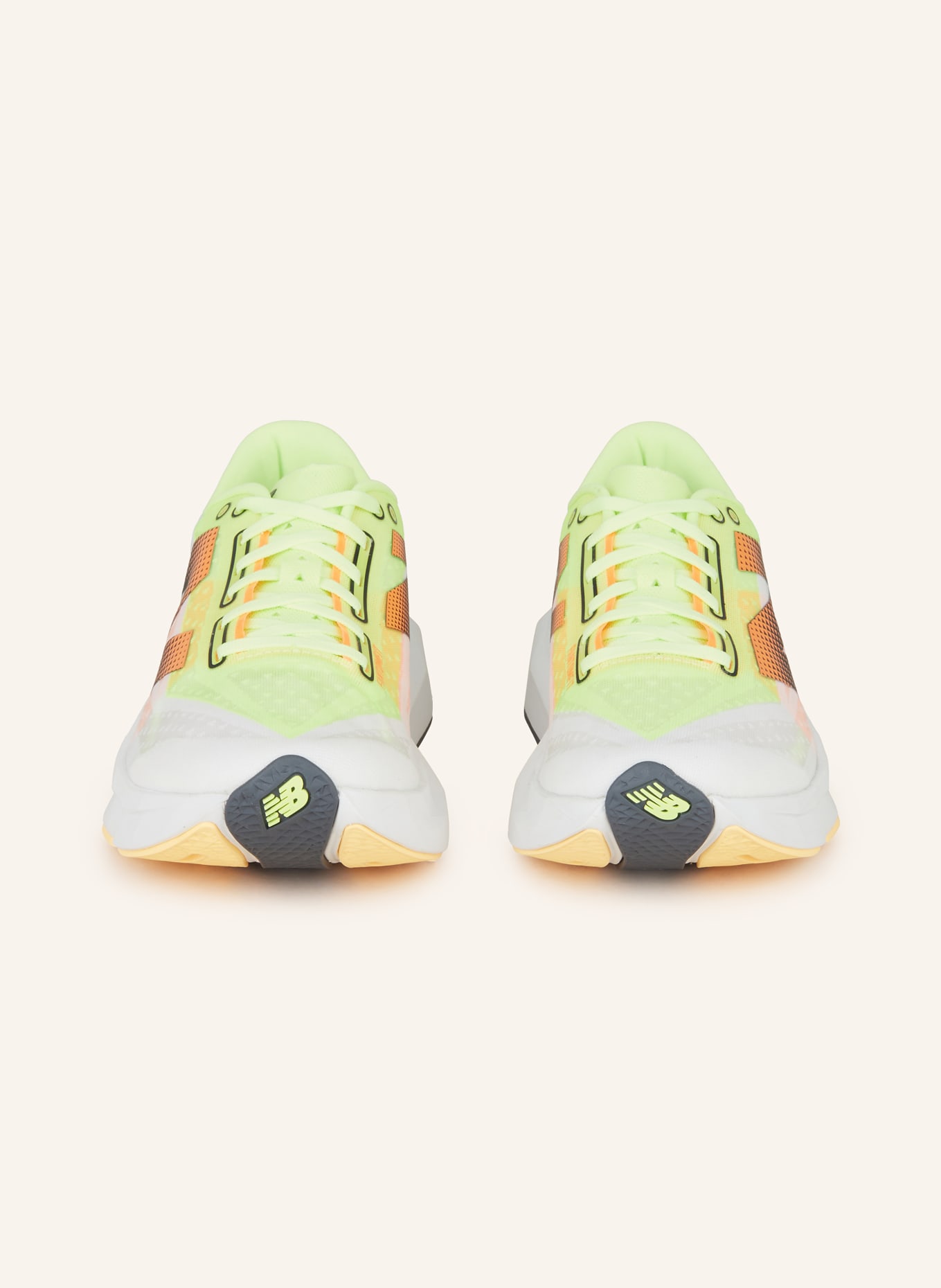new balance Running shoes REBEL V4, Color: NEON GREEN/ NEON ORANGE/ WHITE (Image 3)