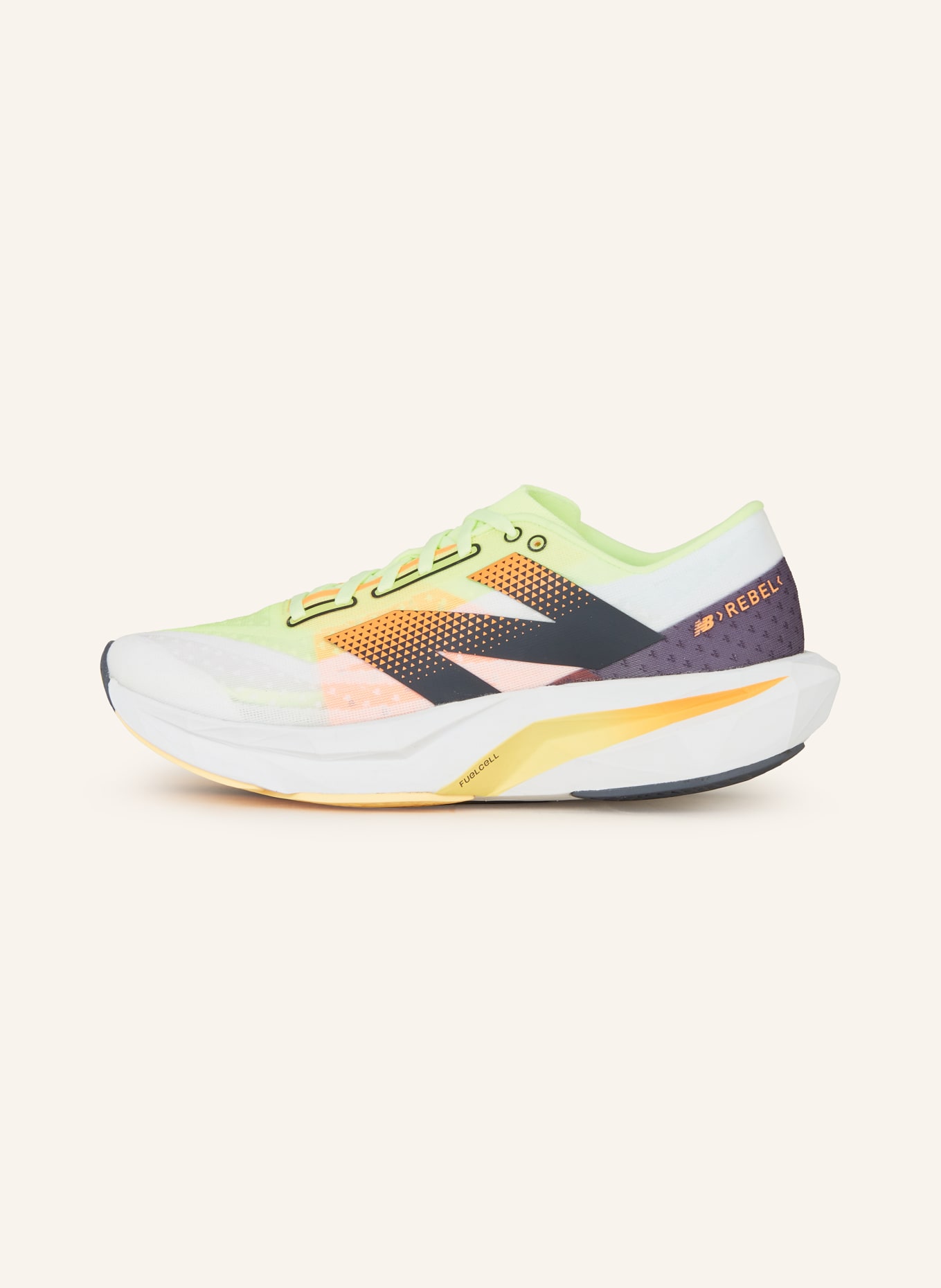 new balance Running shoes REBEL V4, Color: NEON GREEN/ NEON ORANGE/ WHITE (Image 4)