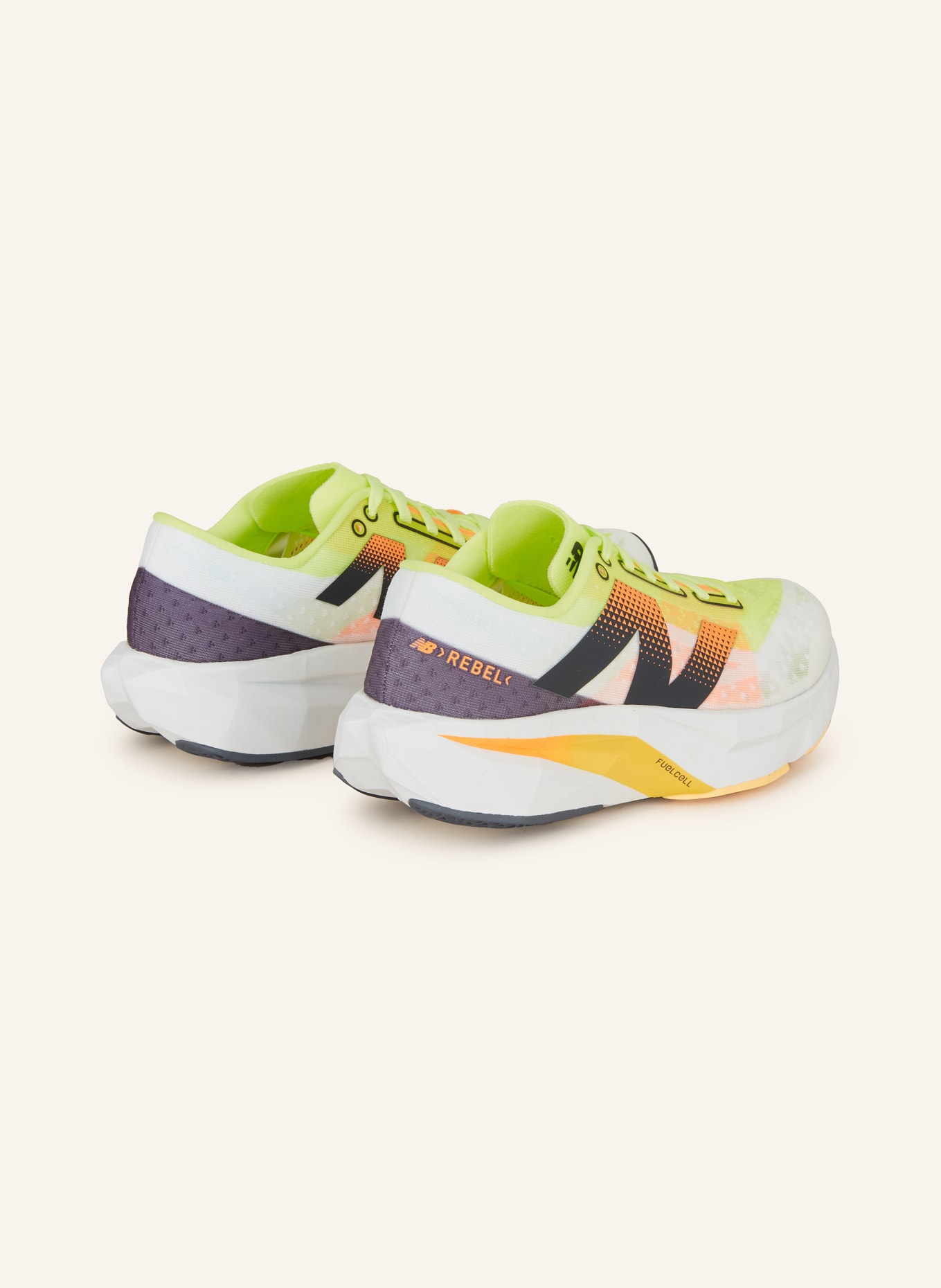 new balance Running shoes REBEL V4, Color: NEON GREEN/ NEON ORANGE/ BLACK (Image 2)