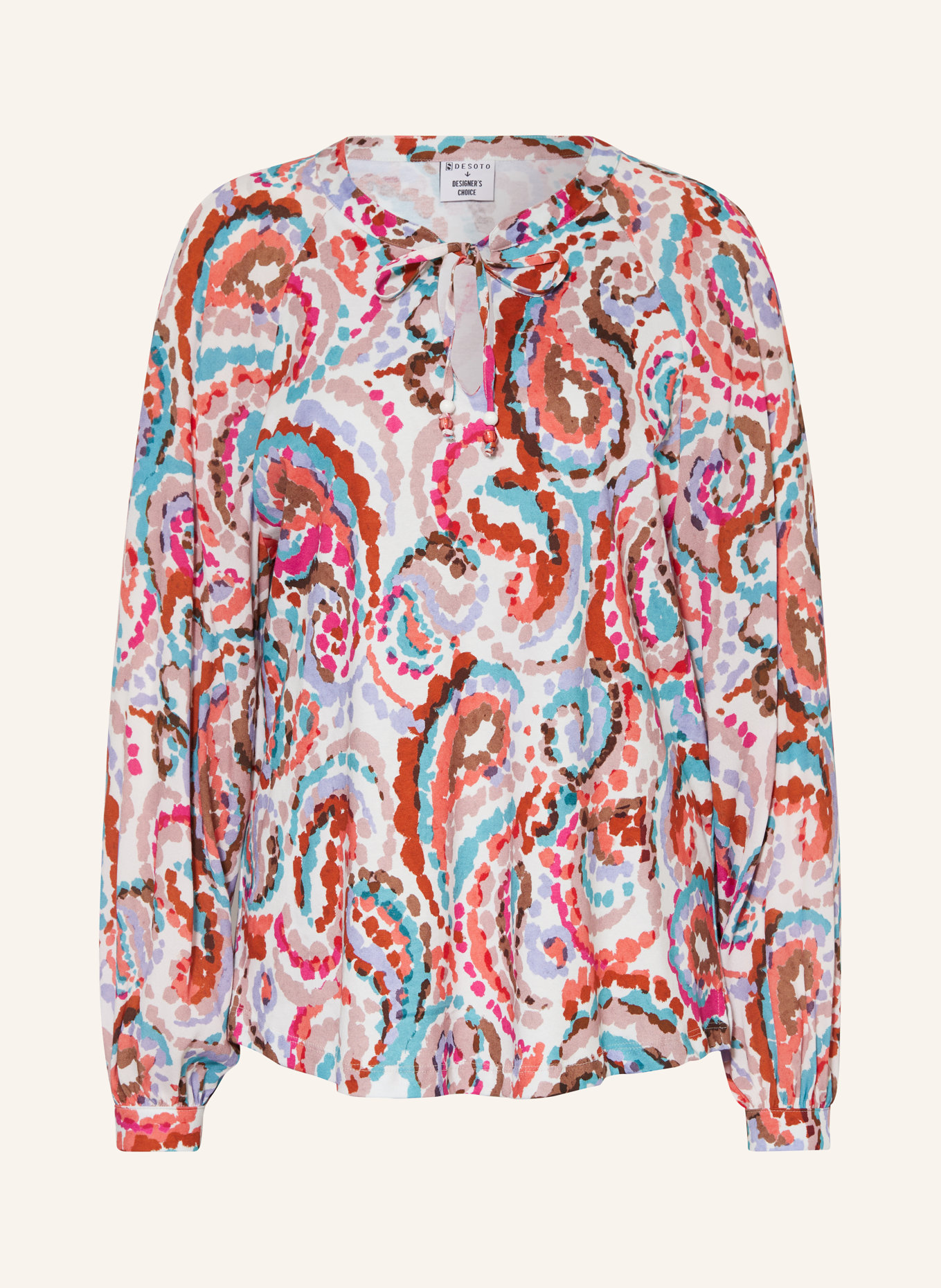 DESOTO Shirt blouse LAYLA, Color: WHITE/ ROSE/ FUCHSIA (Image 1)