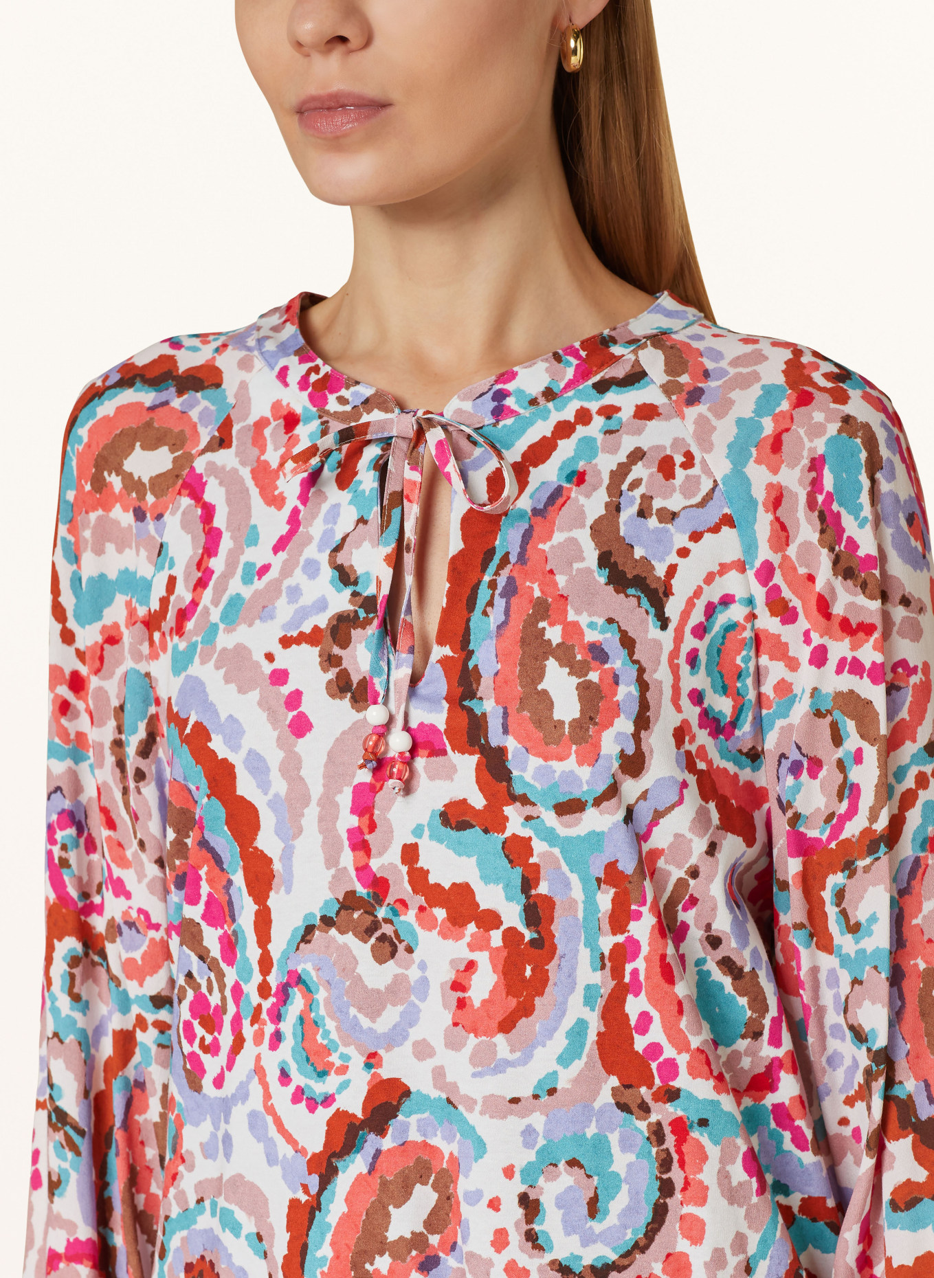 DESOTO Shirt blouse LAYLA, Color: WHITE/ ROSE/ FUCHSIA (Image 4)