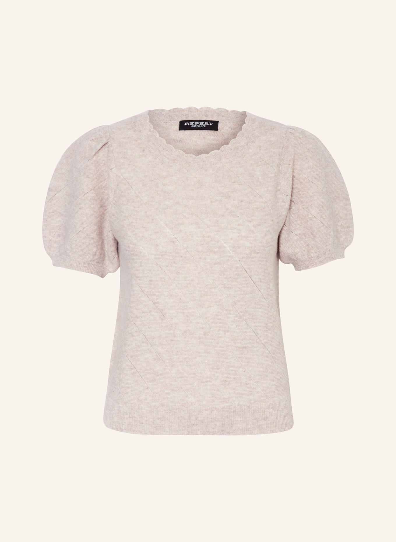 REPEAT Strickshirt aus Cashmere, Farbe: TAUPE (Bild 1)