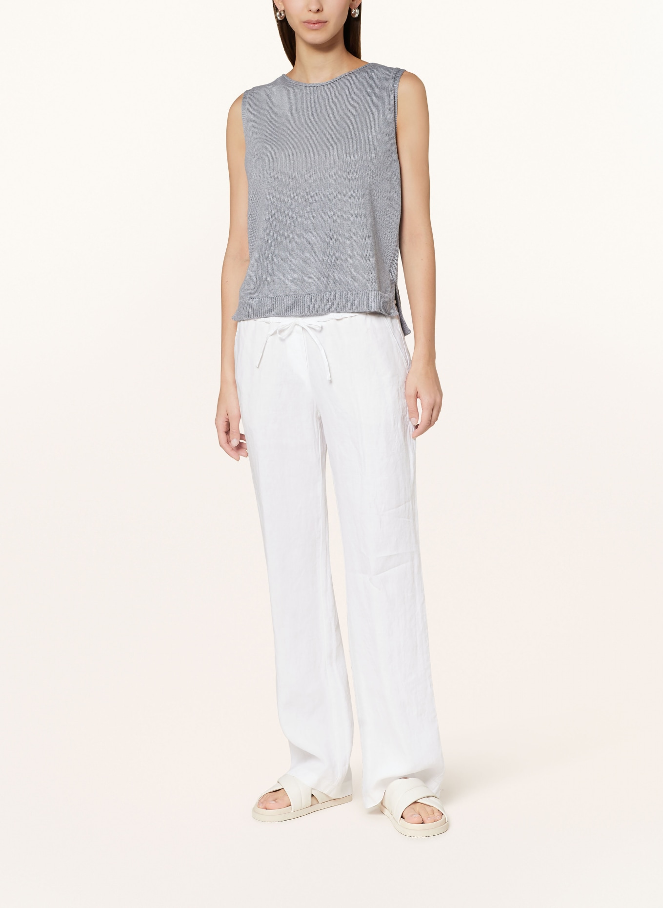 BRAX Linen trousers FARINA, Color: WHITE (Image 2)