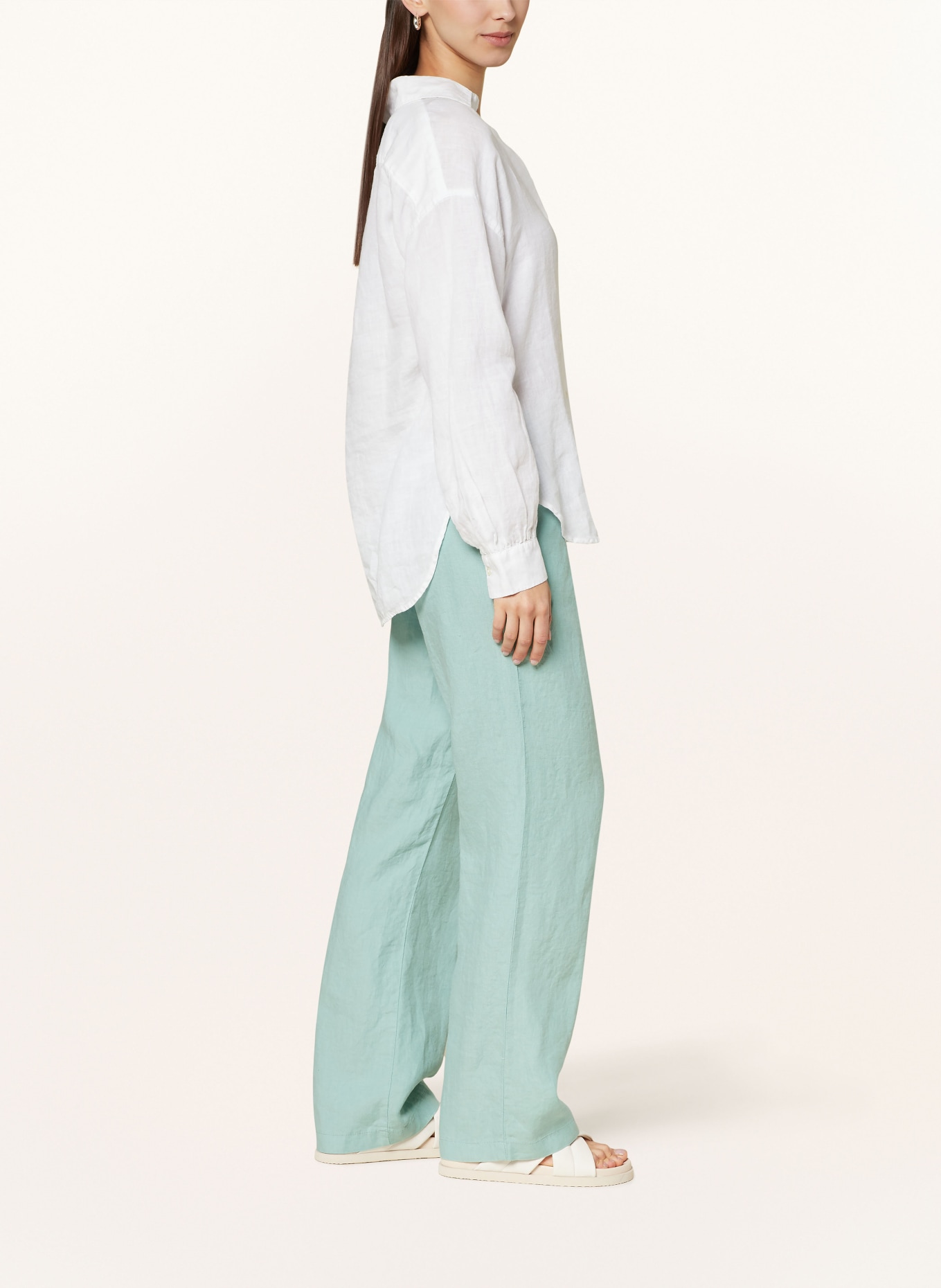 BRAX Linen trousers FARINA, Color: LIGHT GREEN (Image 4)