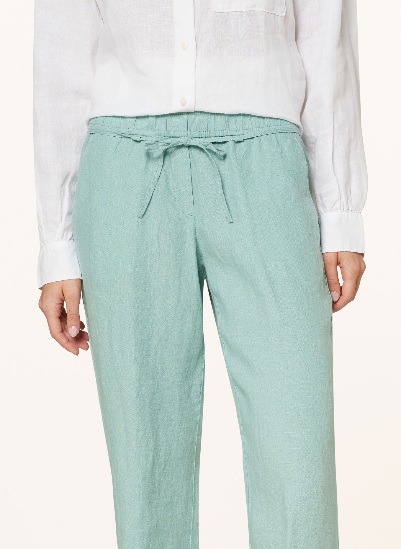 BRAX Linen trousers FARINA, Color: LIGHT GREEN (Image 5)