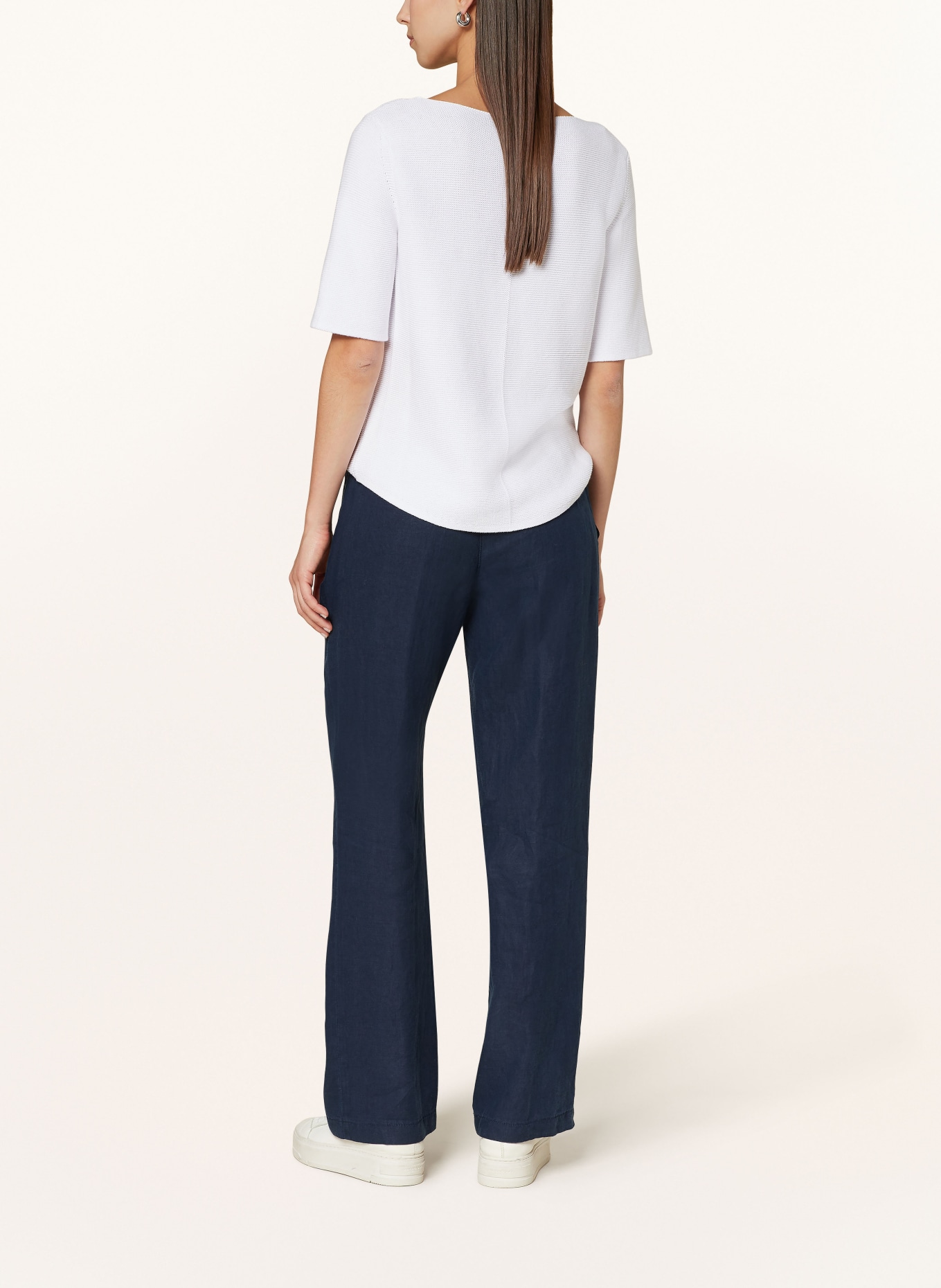 BRAX Linen trousers FARINA: DARK BLUE