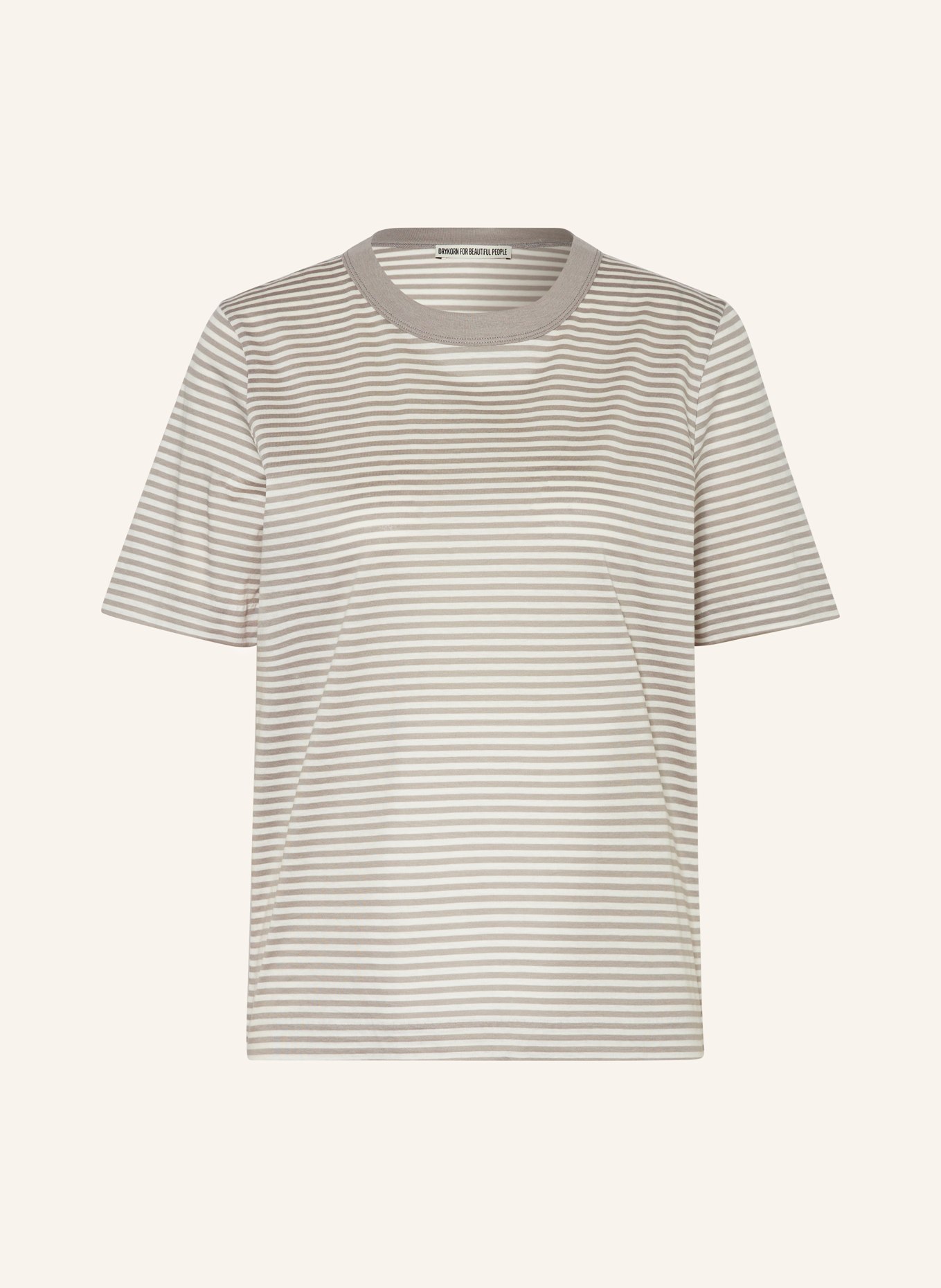DRYKORN T-shirt KIRANI, Color: GRAY/ WHITE (Image 1)