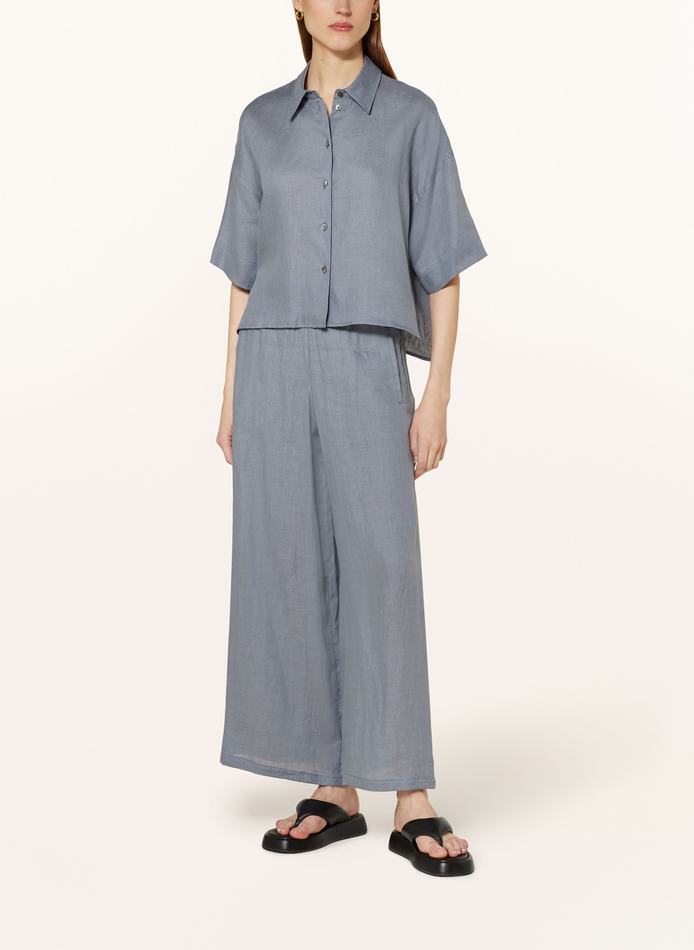 DRYKORN Shirt blouse YARIKA made of linen, Color: BLUE GRAY (Image 2)