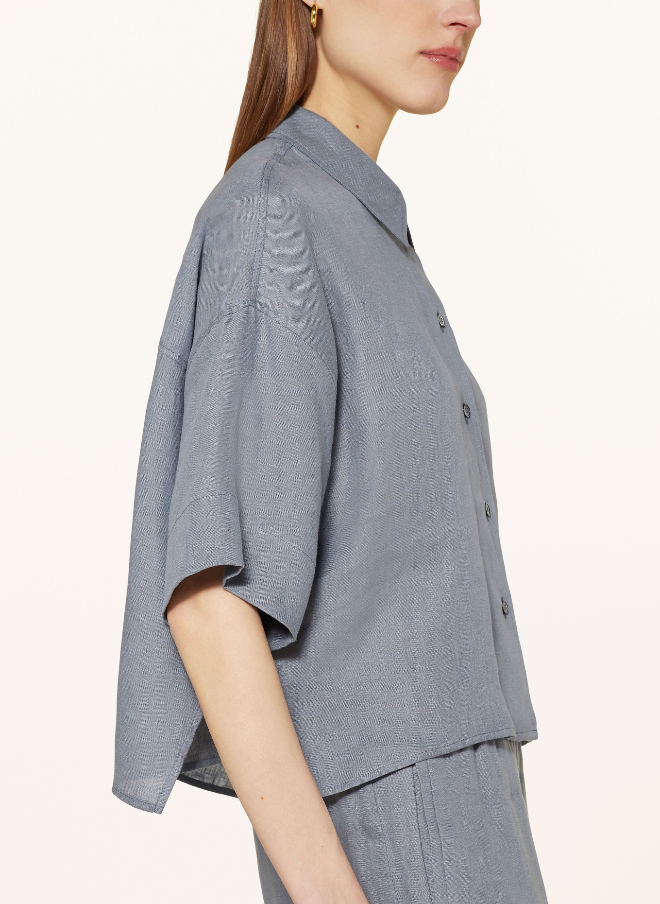 DRYKORN Shirt blouse YARIKA made of linen, Color: BLUE GRAY (Image 4)
