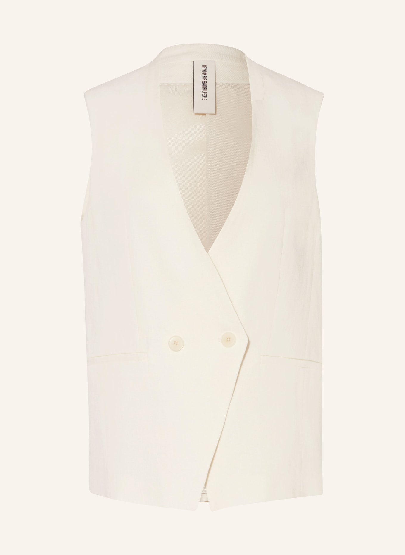 DRYKORN Blazer vest HEYFORD with linen, Color: ECRU (Image 1)