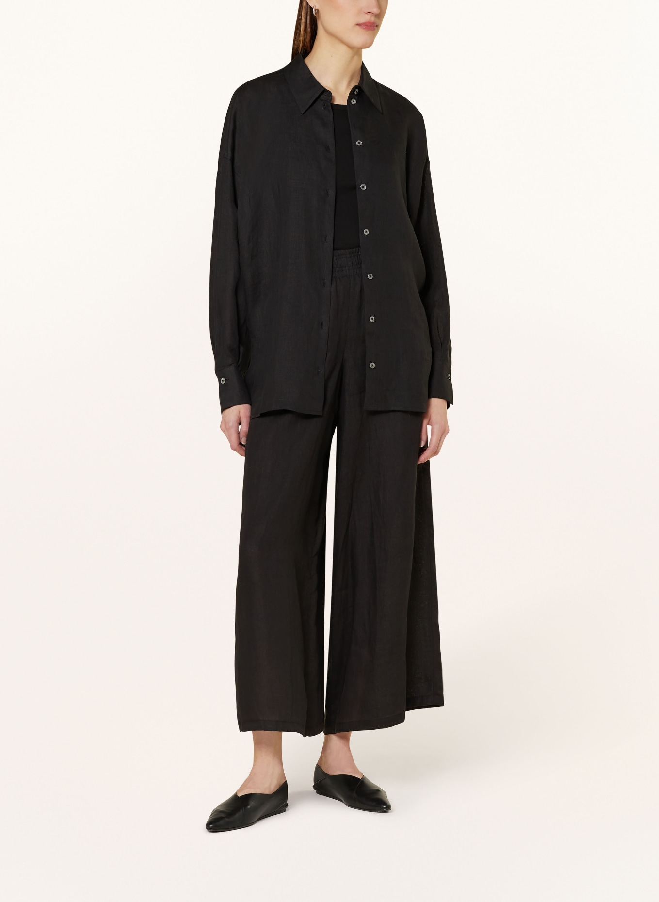 DRYKORN Shirt blouse EFFIE made of linen, Color: BLACK (Image 2)