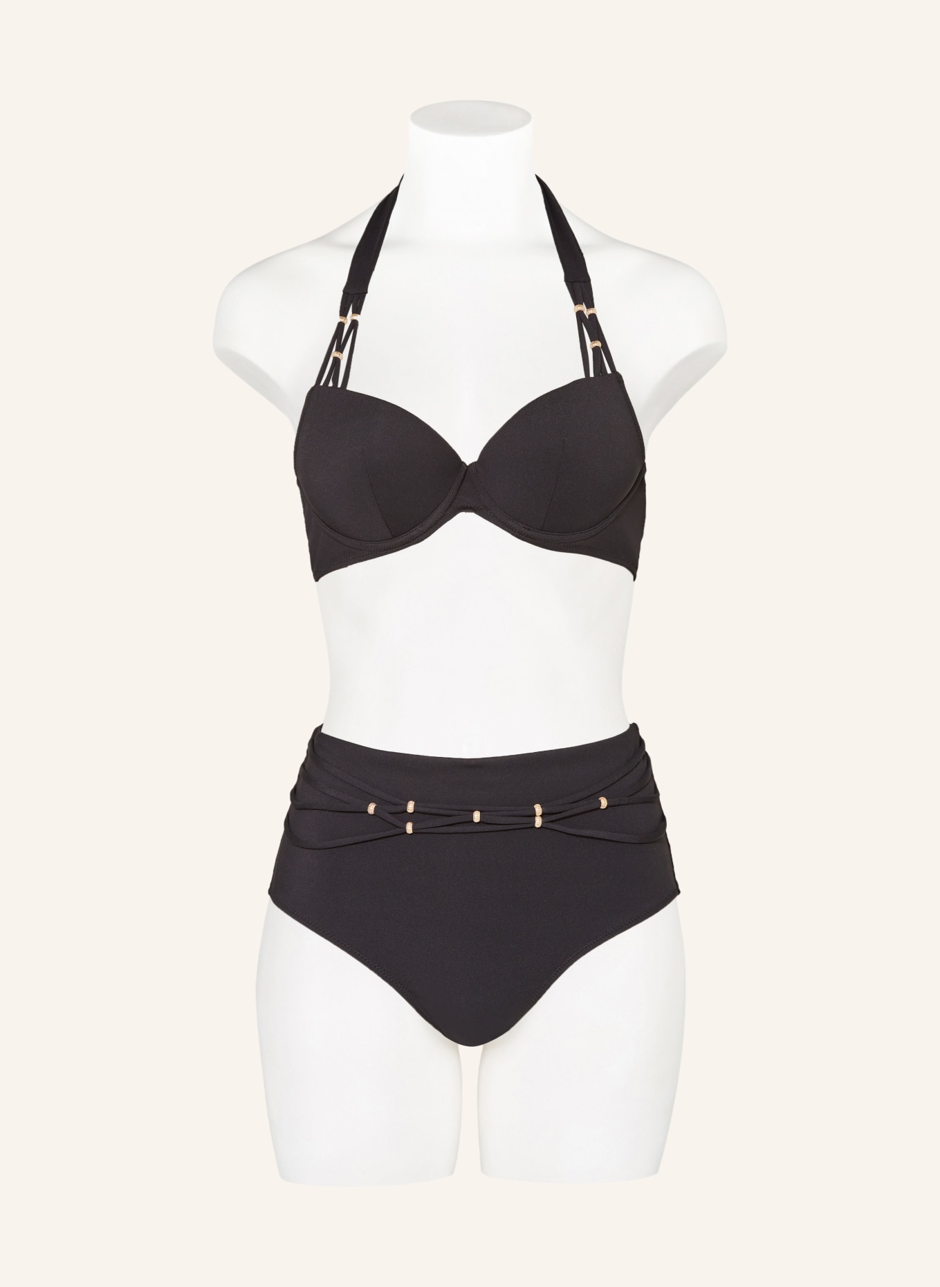 Aubade High-waist bikini bottoms SECRET LAGUNA, Color: BLACK (Image 2)