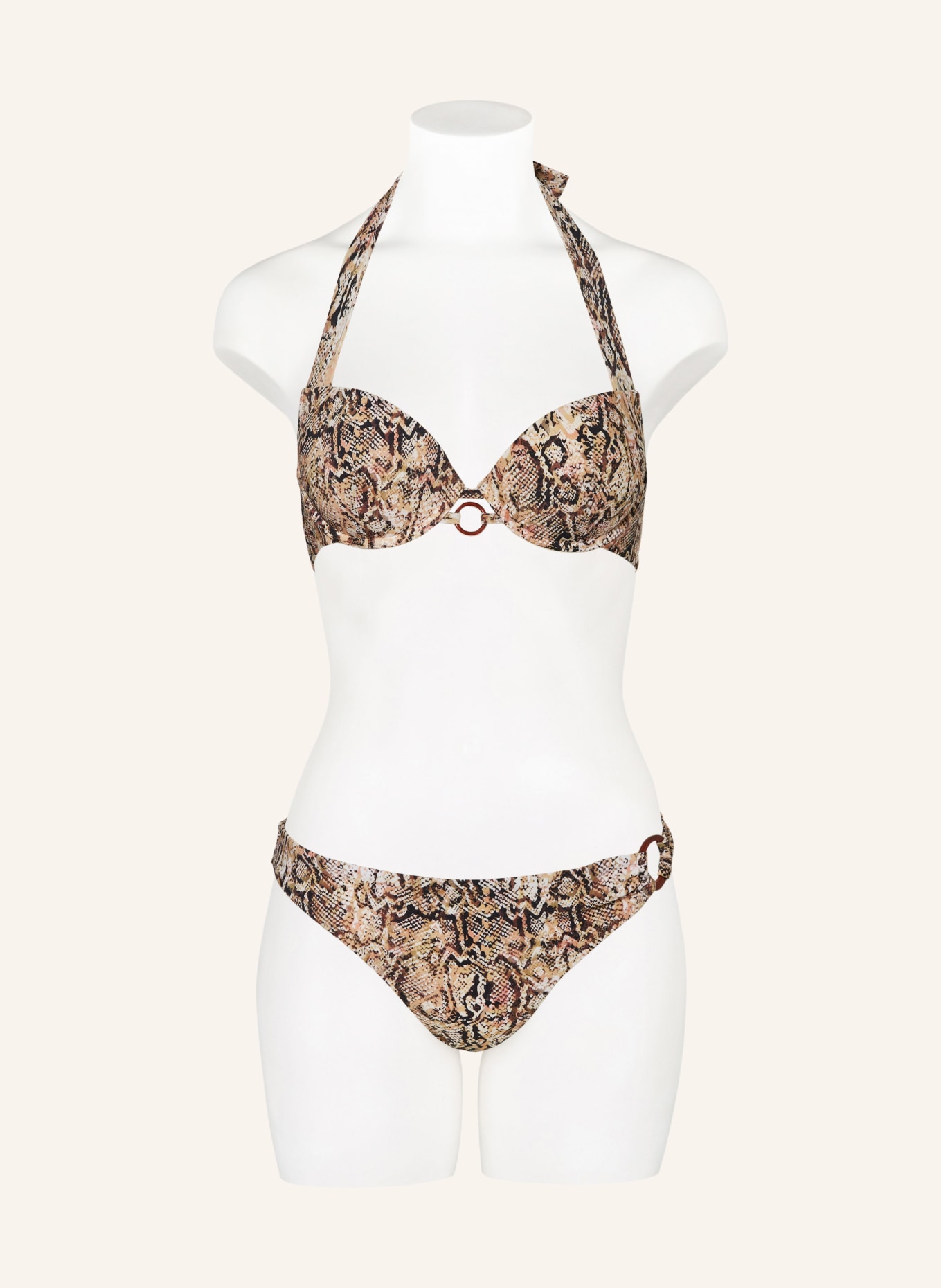 Aubade Underwired bikini top FIERCE SPIRIT, Color: BEIGE/ BROWN/ DARK BROWN (Image 2)