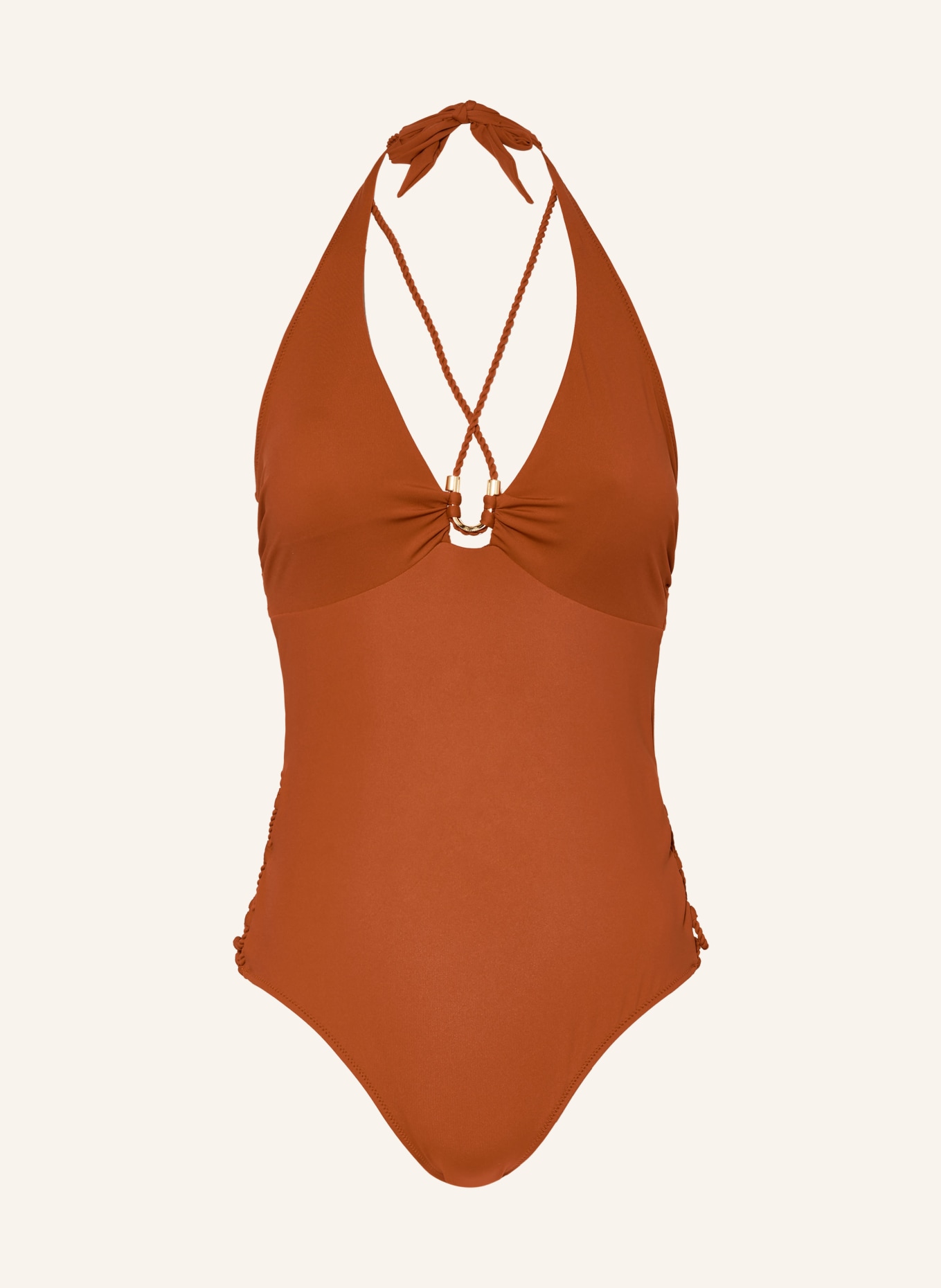 Aubade Halter neck swimsuit SUMMER JOURNEY, Color: DARK ORANGE (Image 1)