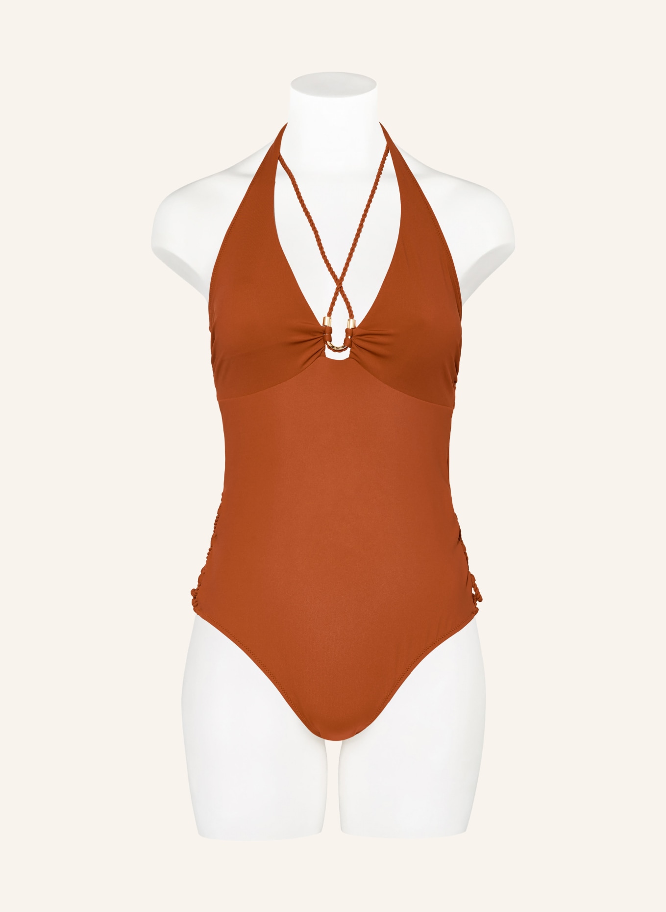 Aubade Halter neck swimsuit SUMMER JOURNEY, Color: DARK ORANGE (Image 2)