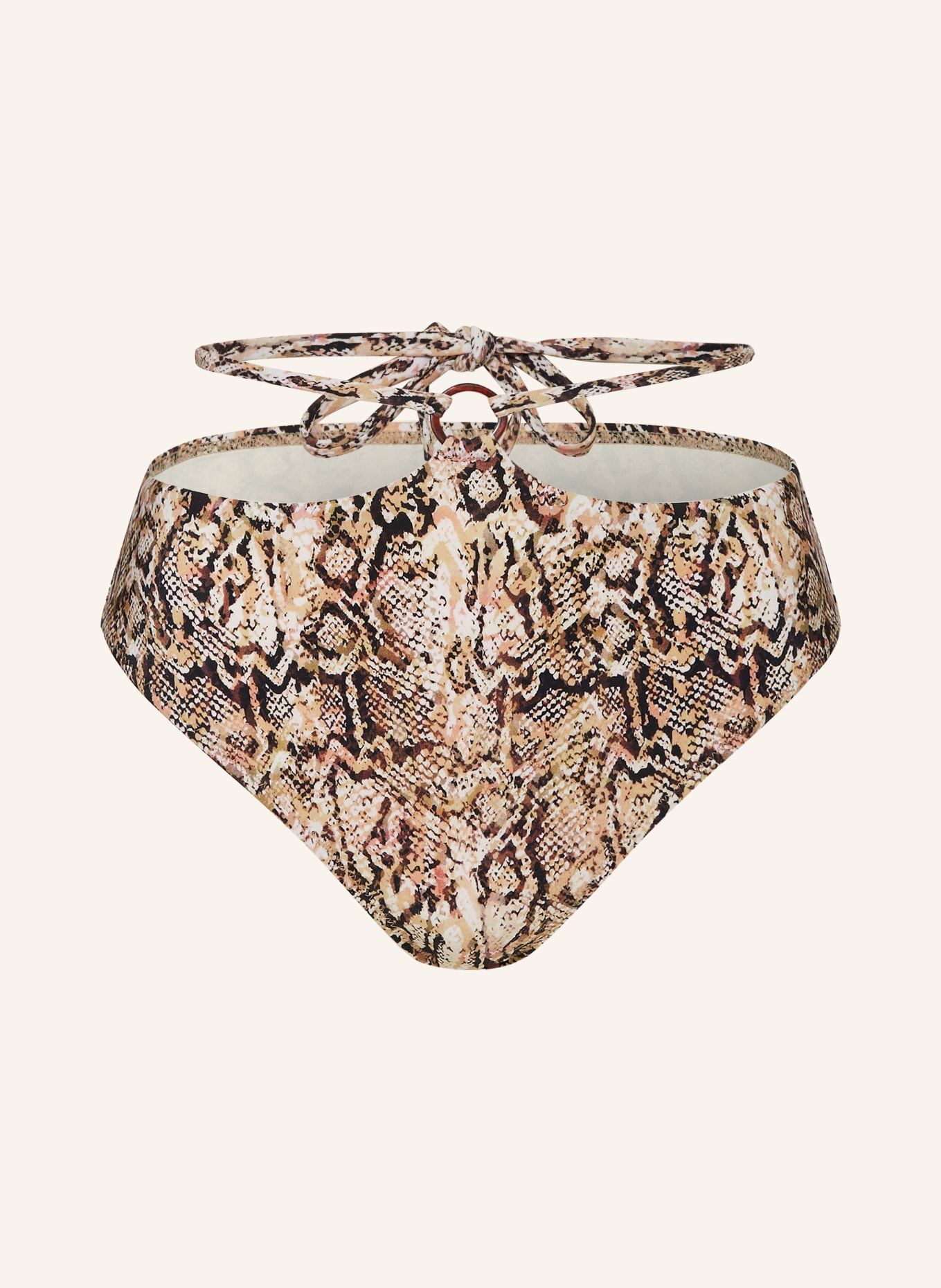 Aubade High-waist bikini bottoms FIERCE SPIRIT, Color: BEIGE/ BROWN/ DARK BROWN (Image 1)