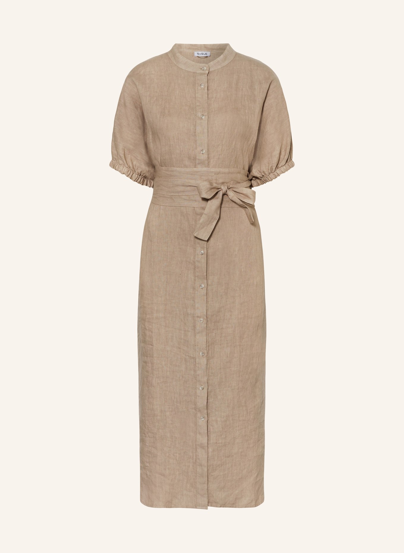 SoSUE Linen dress, Color: BEIGE (Image 1)