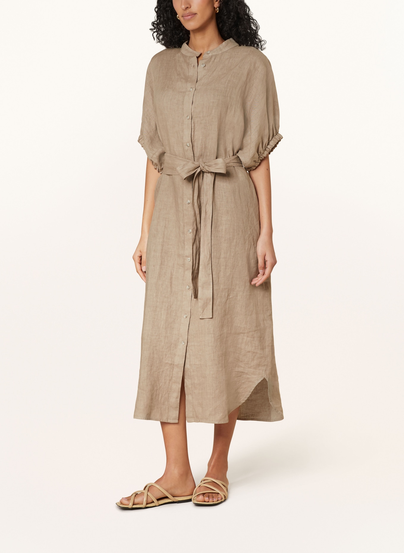 SoSUE Linen dress, Color: BEIGE (Image 2)