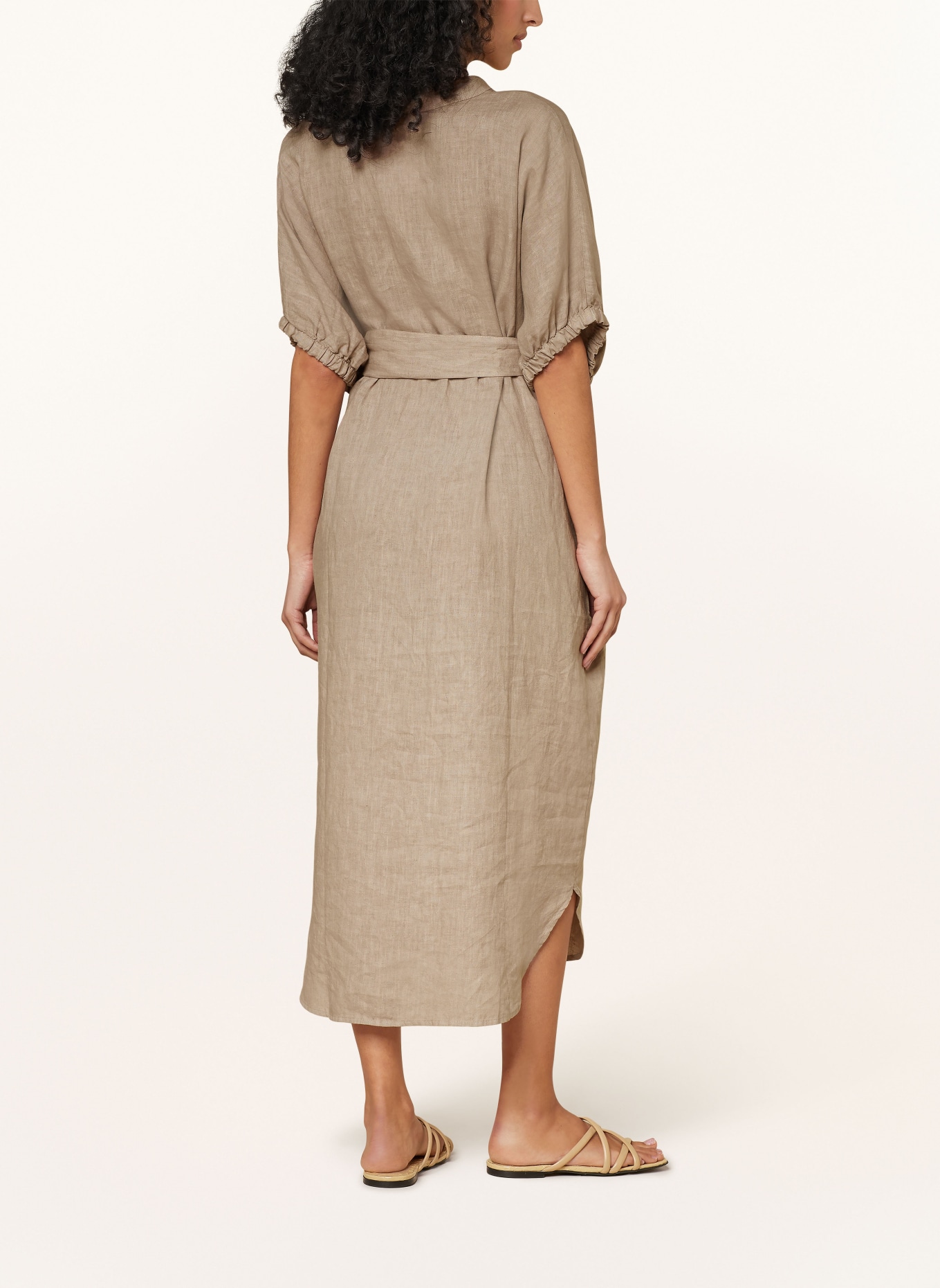 SoSUE Linen dress, Color: BEIGE (Image 3)