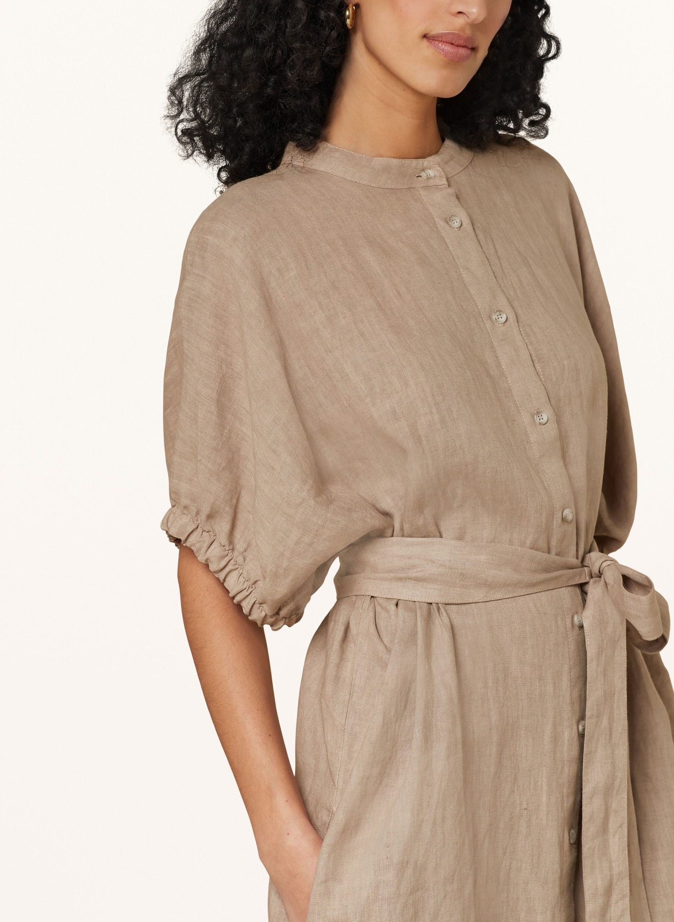 SoSUE Linen dress, Color: BEIGE (Image 4)