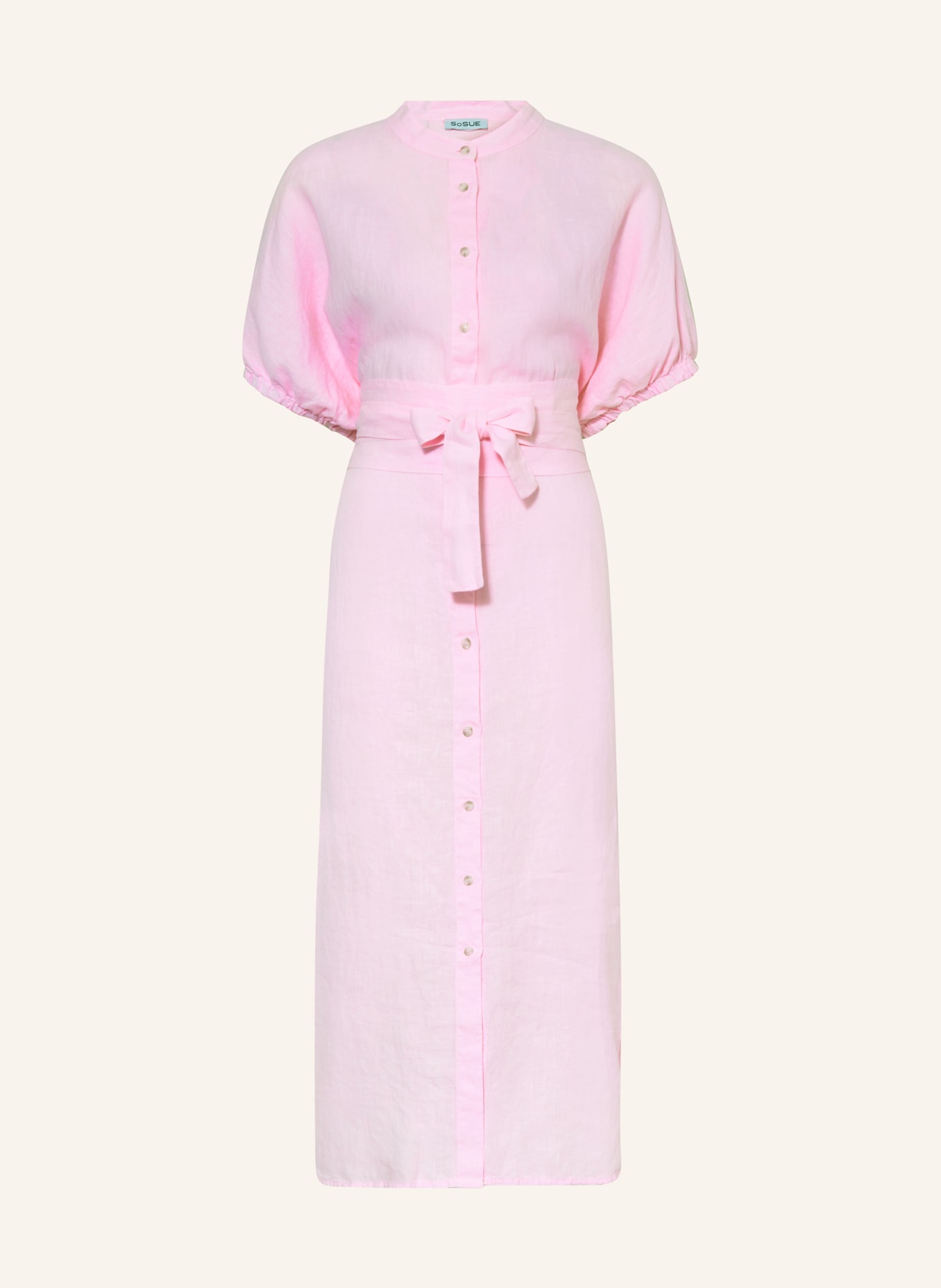 SoSUE Linen dress, Color: PINK (Image 1)
